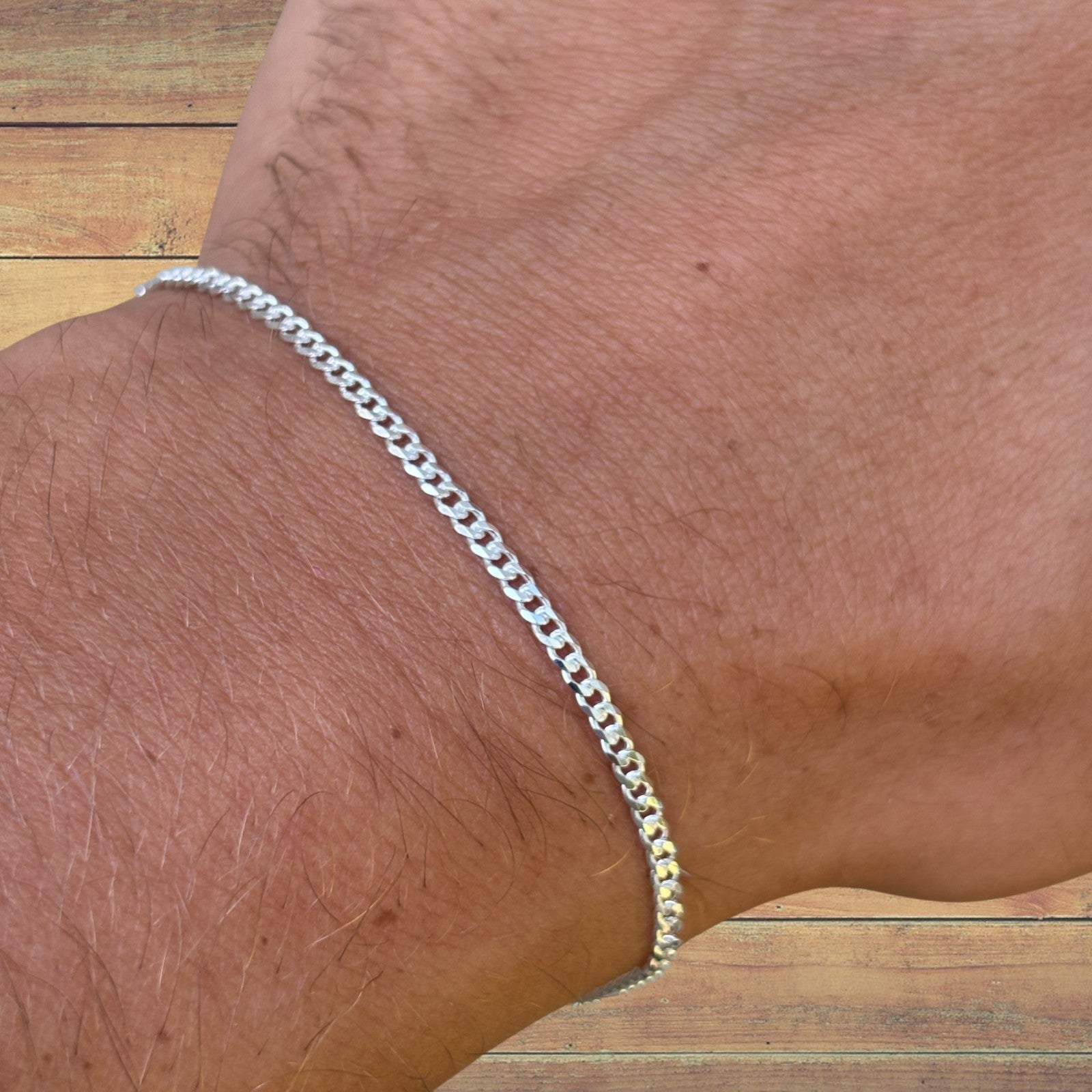 925 Sterling Silver 2mm Curb Bracelet