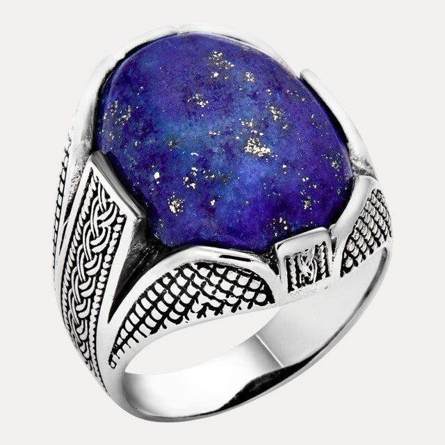 925 Sterling Silver Blue Lapis Ring