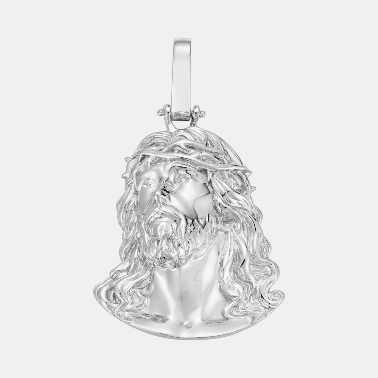 925 Sterling Silver Passion Of The Christ Jesus Piece Pendant - Medium