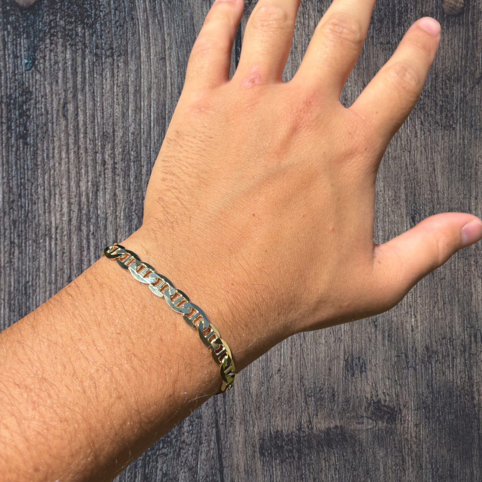 925 Sterling Silver 6mm Mariner Bracelet