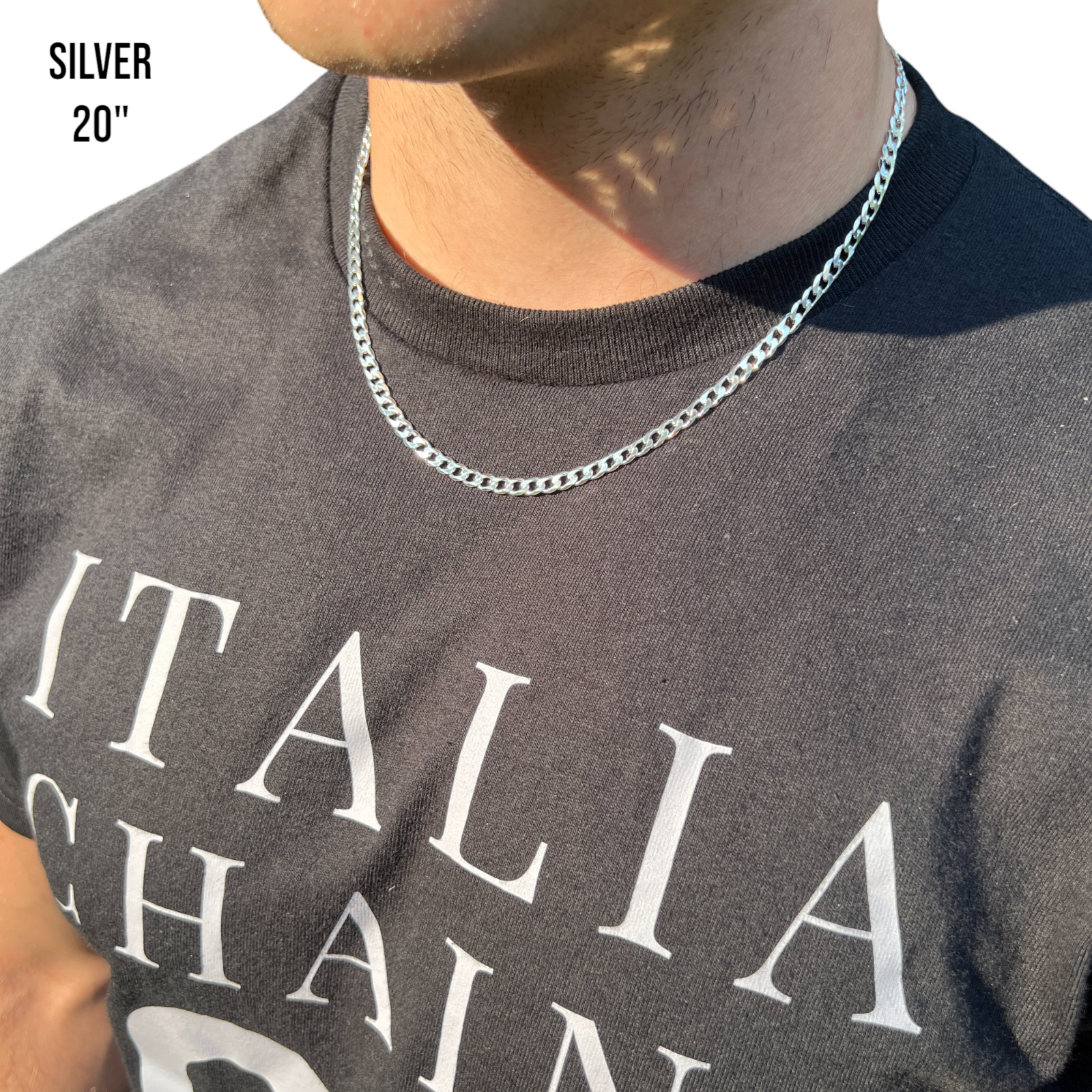 925 Sterling Silver 5mm Curb Chain Necklace