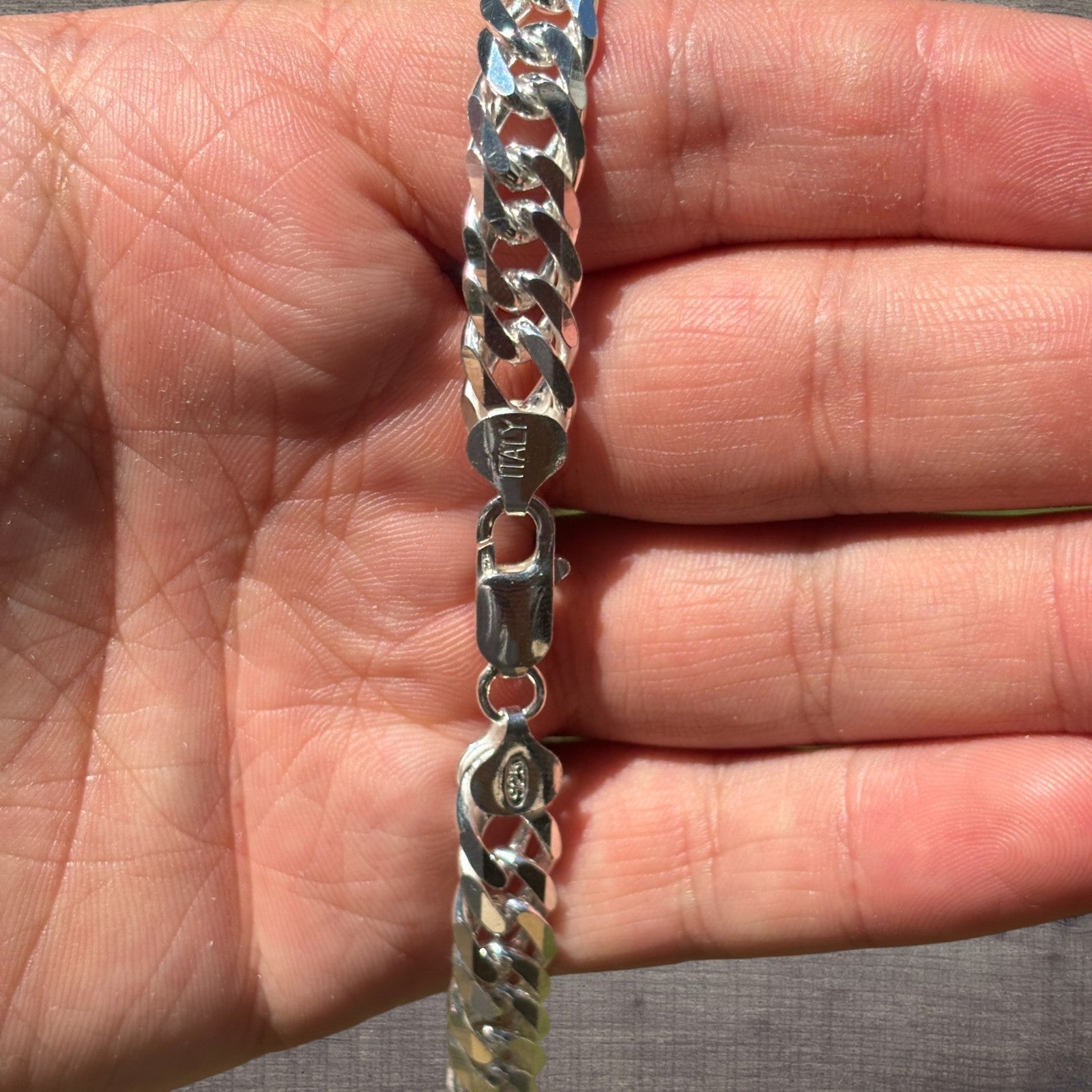 925 Sterling Silver 10mm Double Curb Chain Necklace