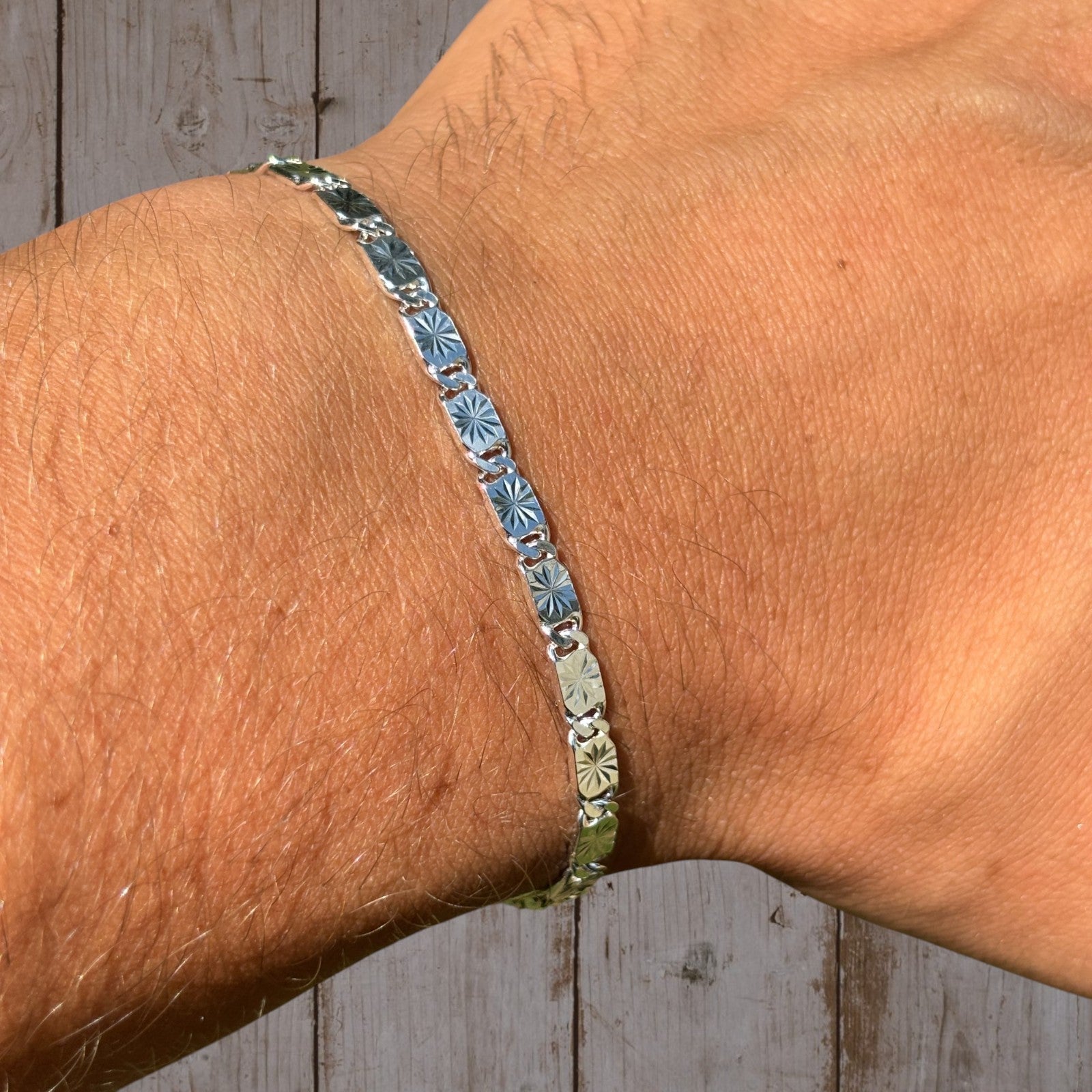 925 Sterling Silver 4mm Valentino Bracelet