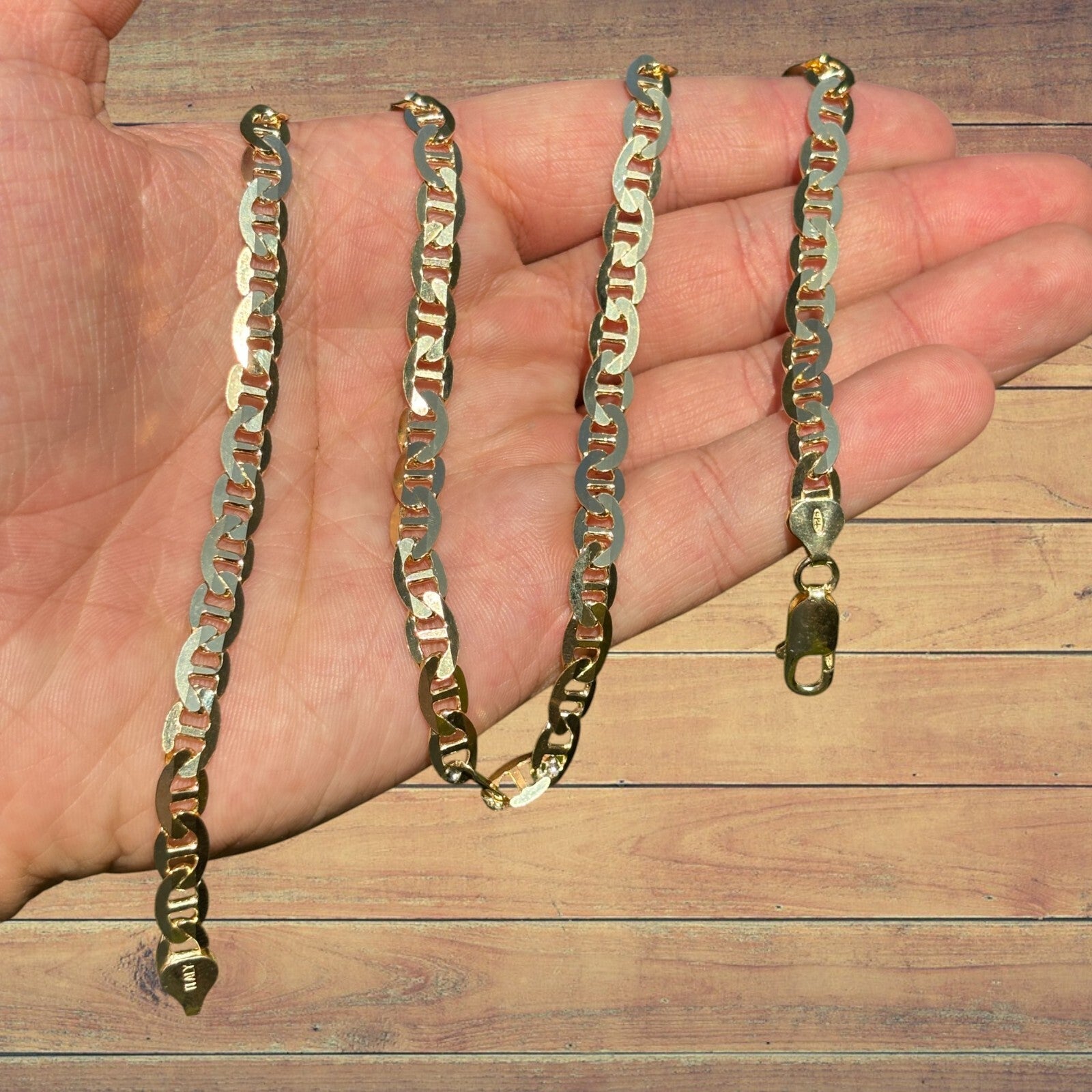 925 Sterling Silver 6mm Mariner Chain Necklace