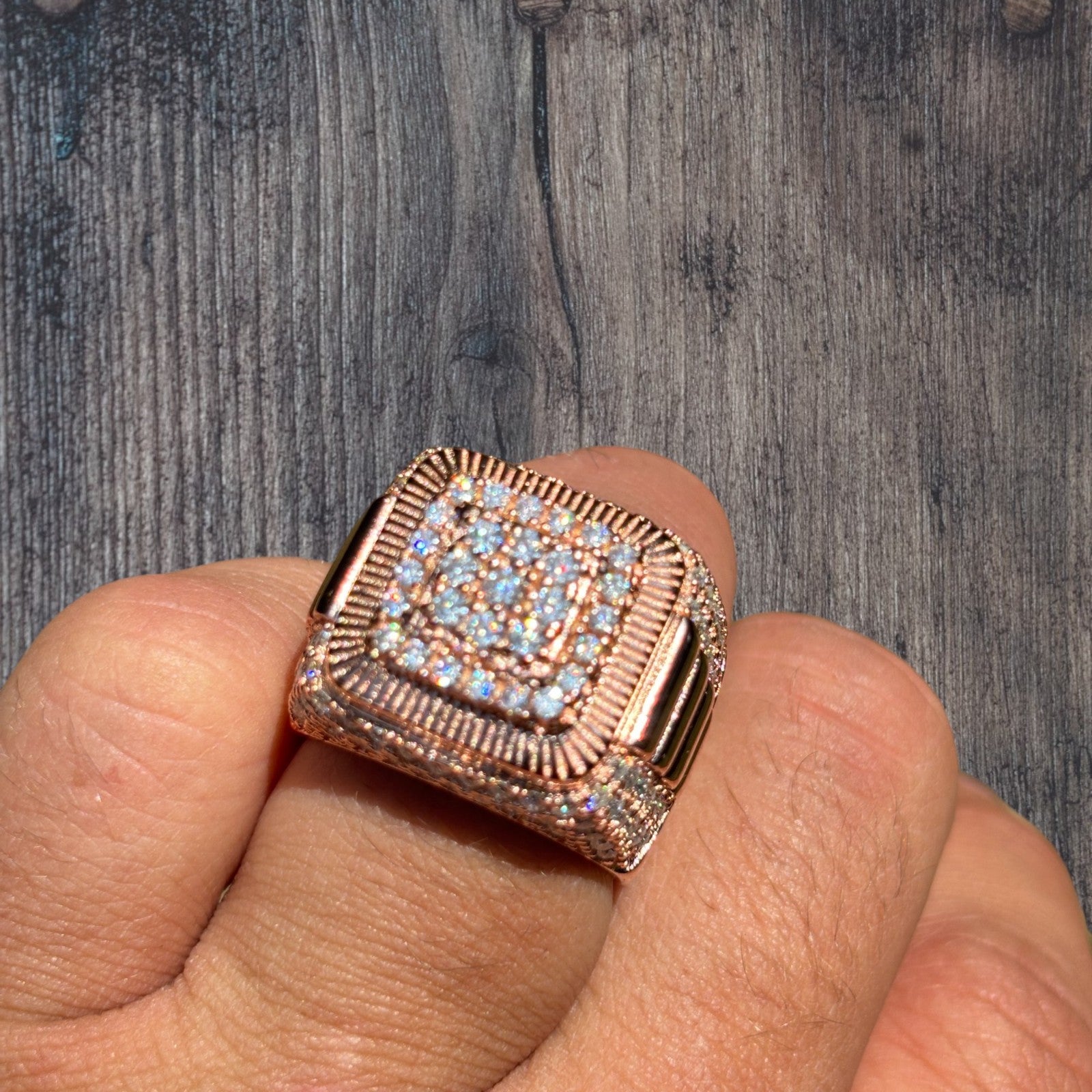 925 Sterling Silver Square Moissanite Ring