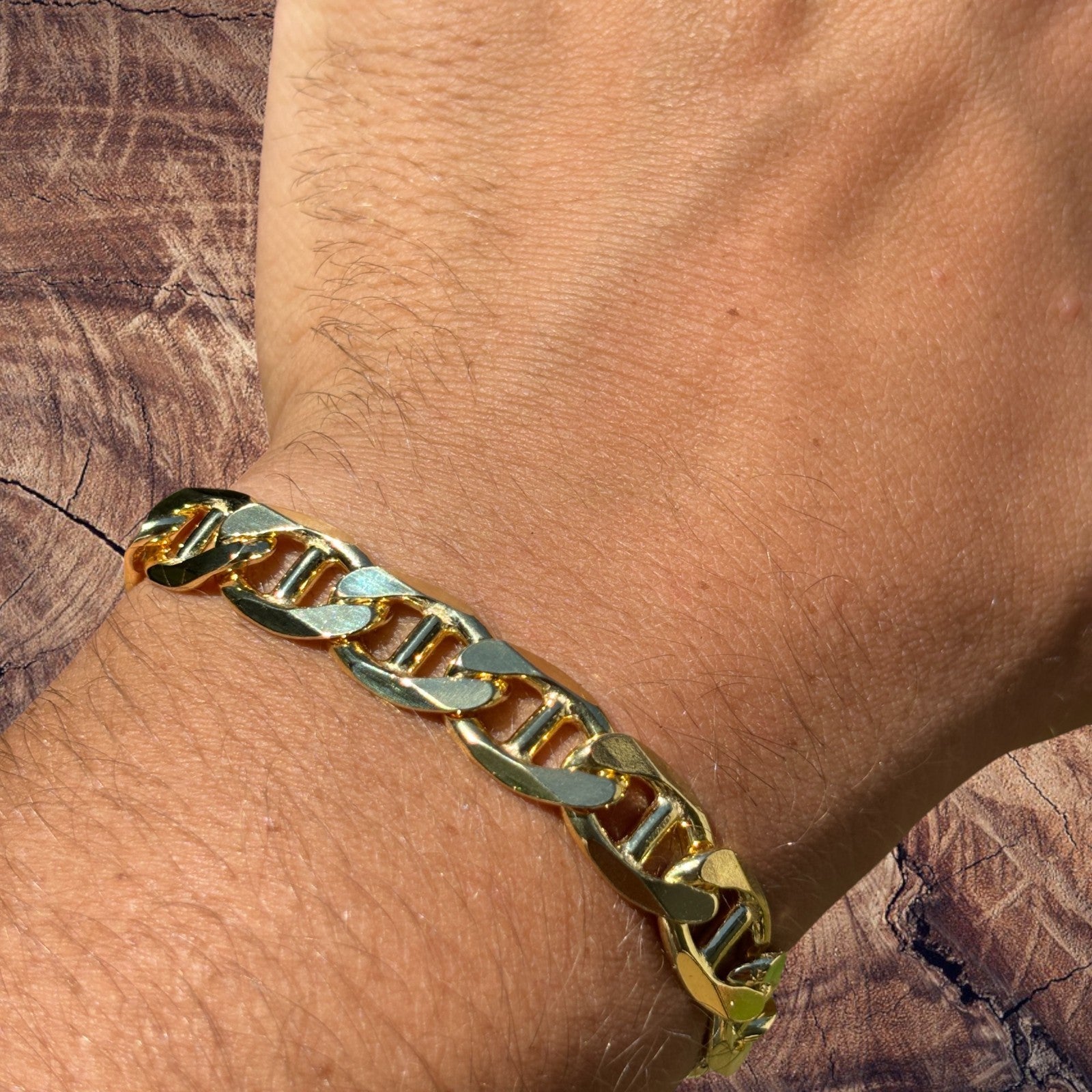 925 Sterling Silver 10mm Mariner Bracelet