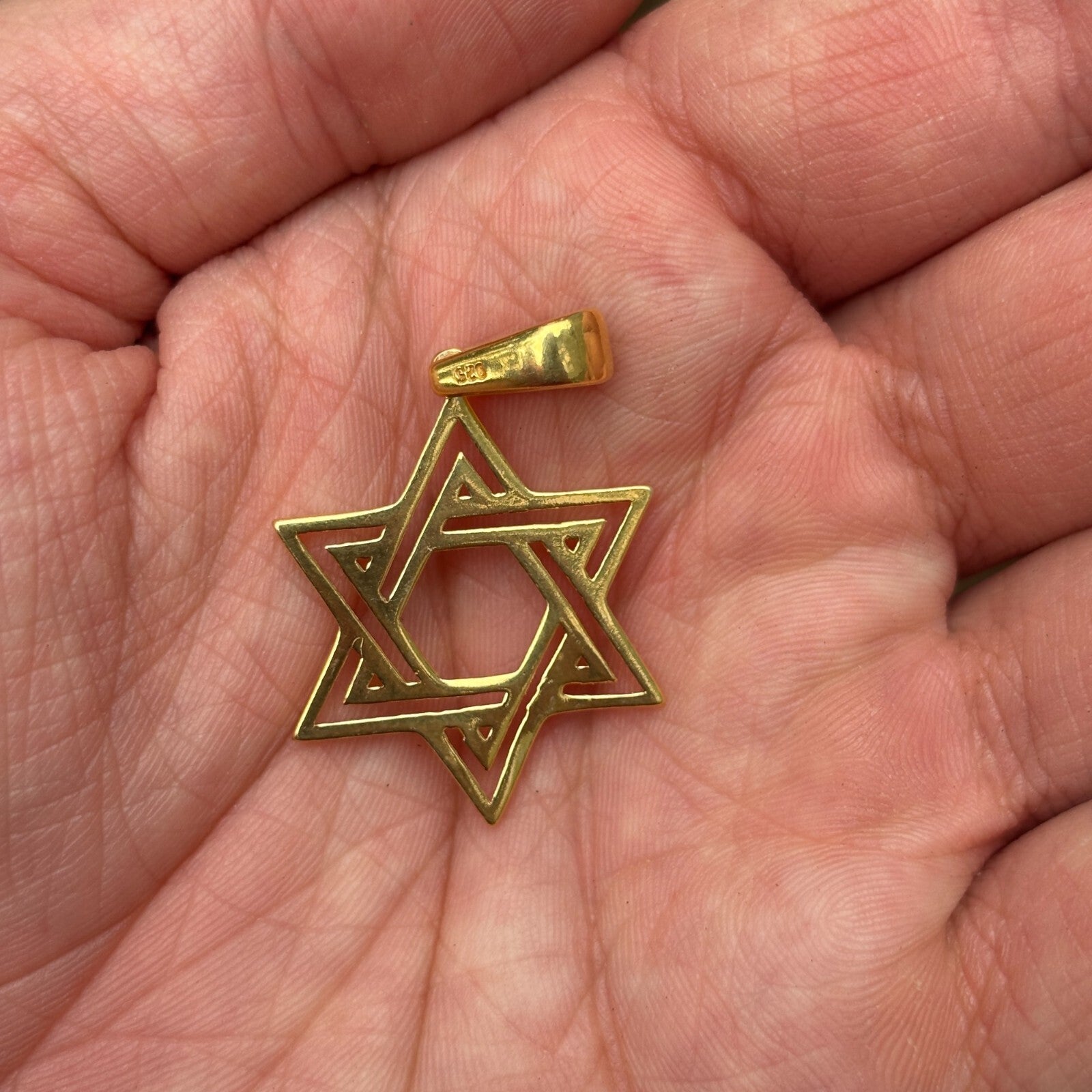 925 Sterling Silver Cutout Star of David Pendant