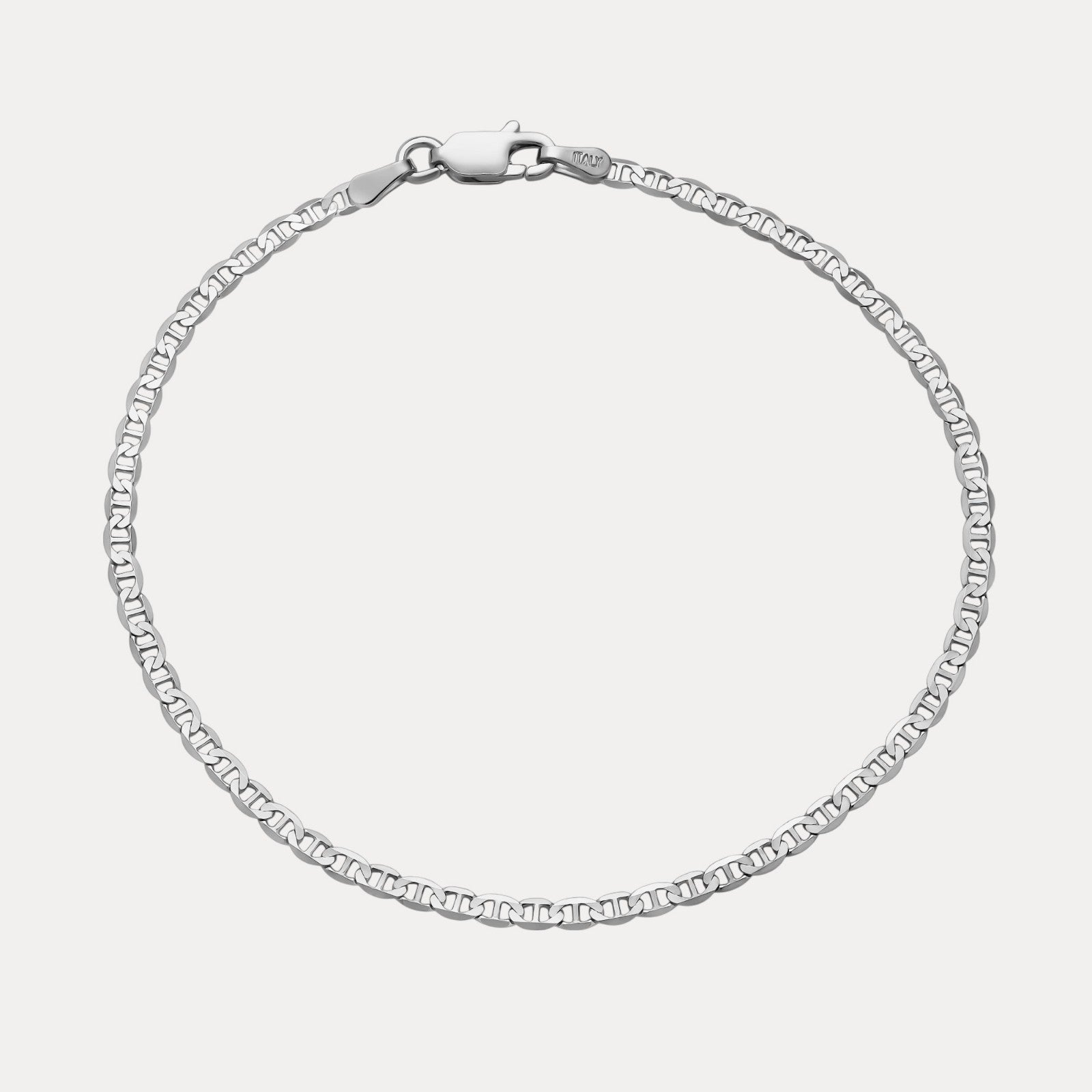 925 Sterling Silver 2.5mm Mariner Bracelet