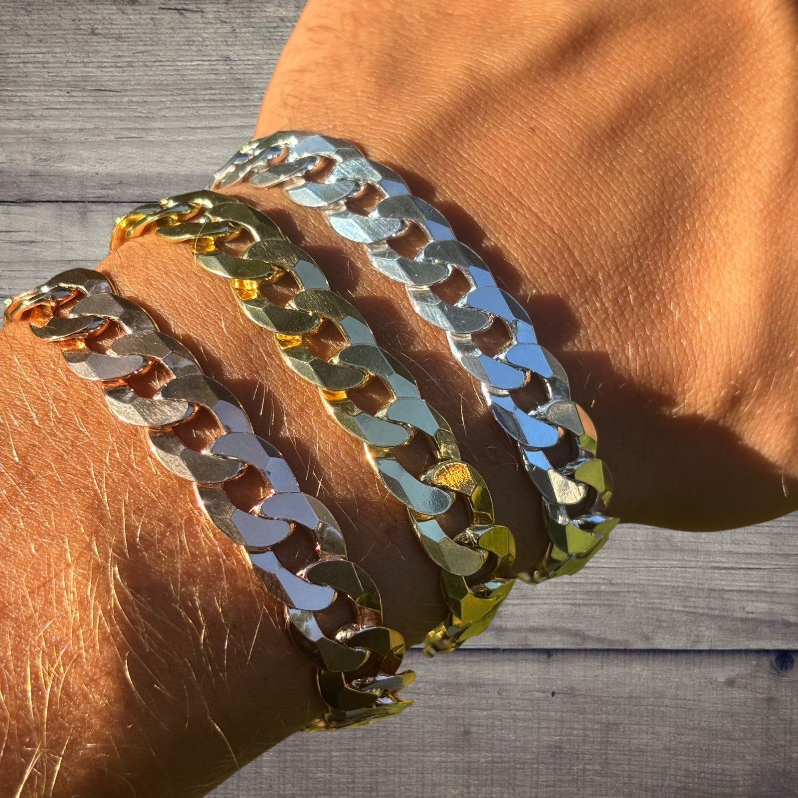 925 Sterling Silver 10.5mm Flat Curb Bracelet