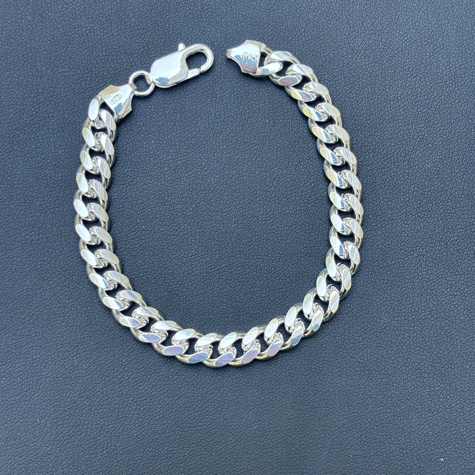 925 Sterling Silver 8mm Miami Cuban Bracelet