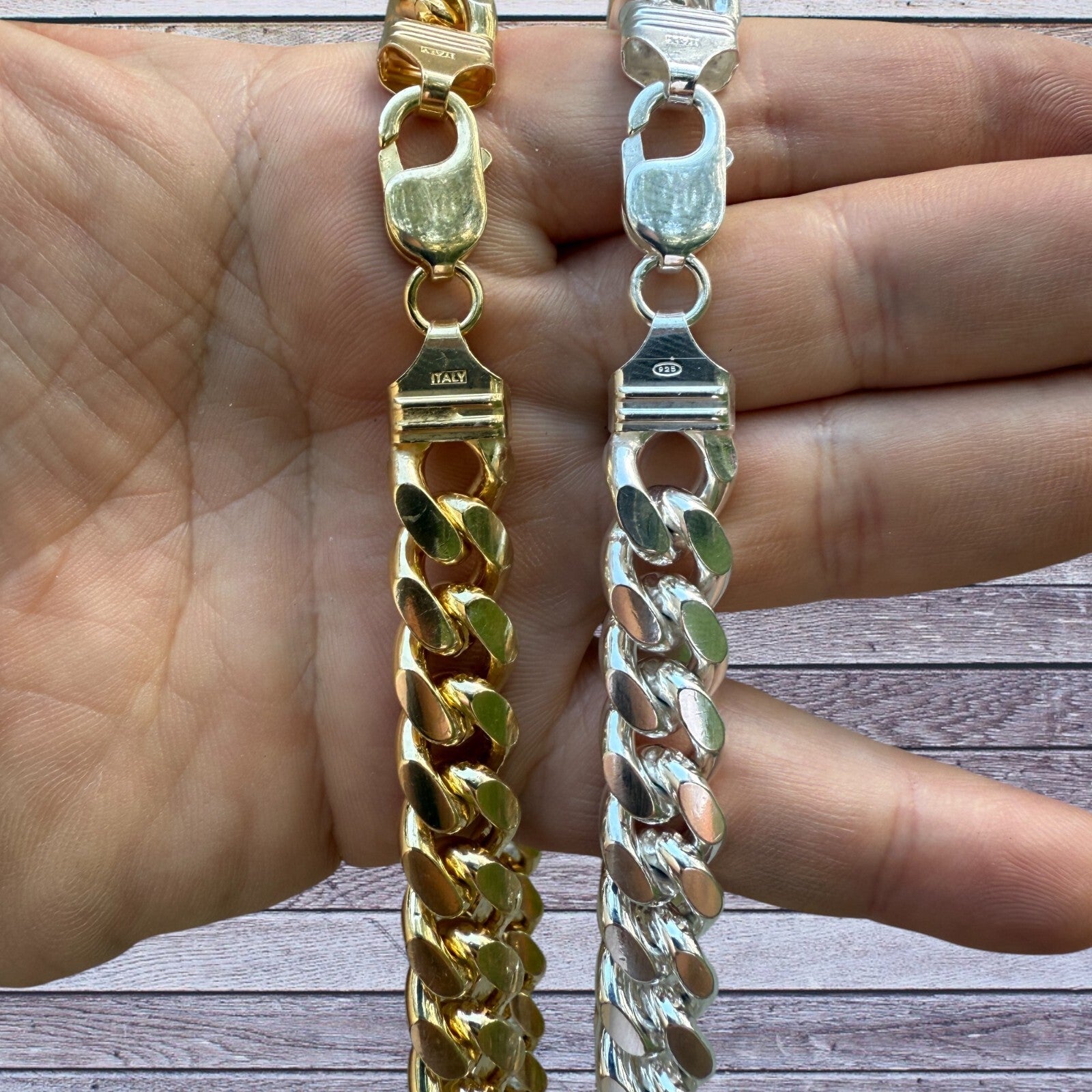 925 Sterling Silver 12mm Miami Cuban Chain Necklace