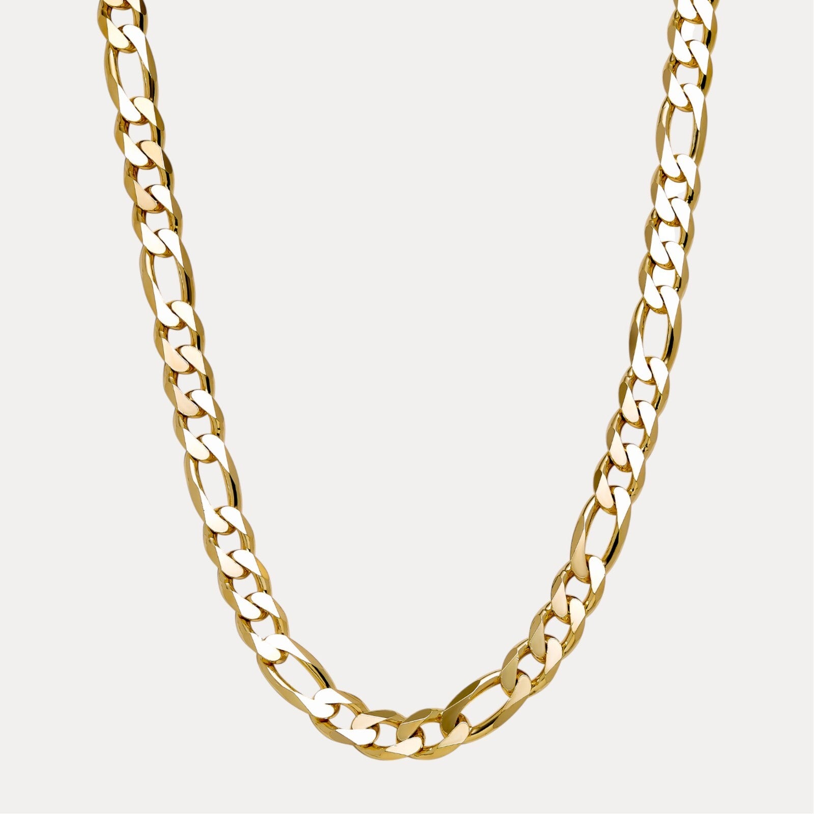 925 Sterling Silver 15mm Figaro Chain Necklace