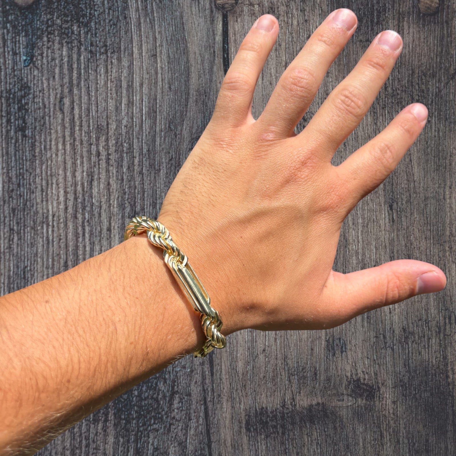 925 Sterling Silver 10mm Figarope Milano Bracelet