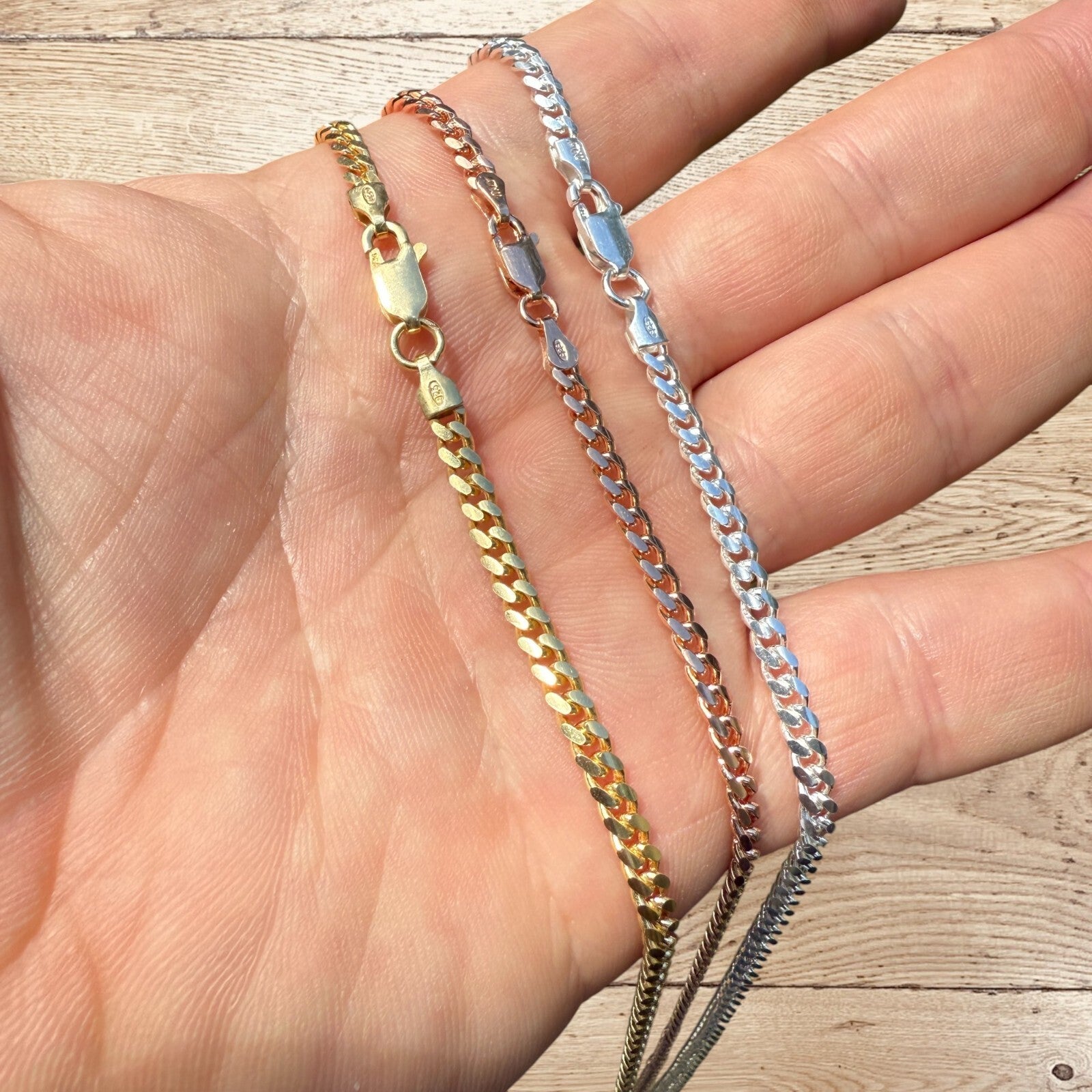 925 Sterling Silver 3.5mm Miami Cuban Chain Necklace