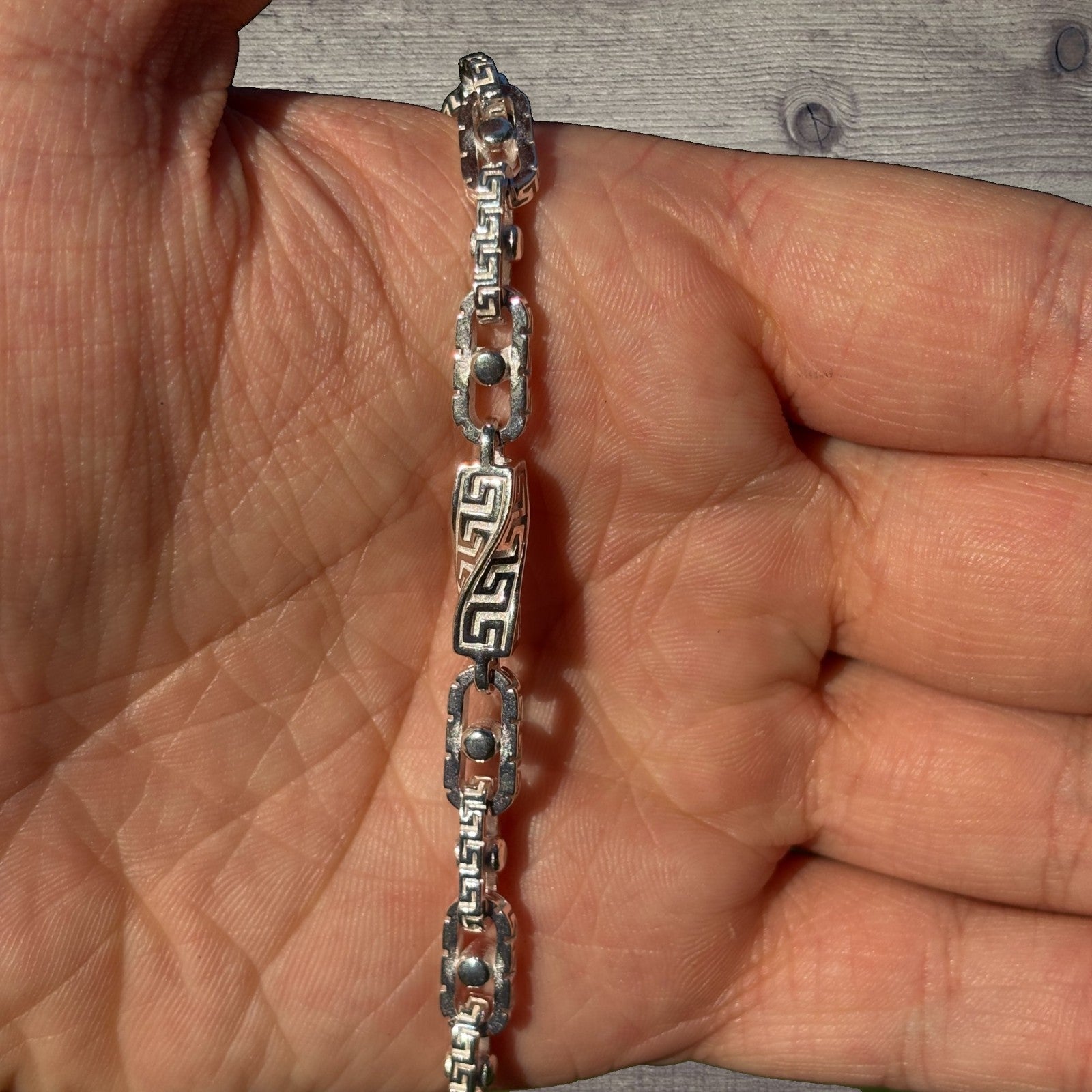 925 Sterling Silver 7.5mm Ferragamo Mariner Chain Necklace