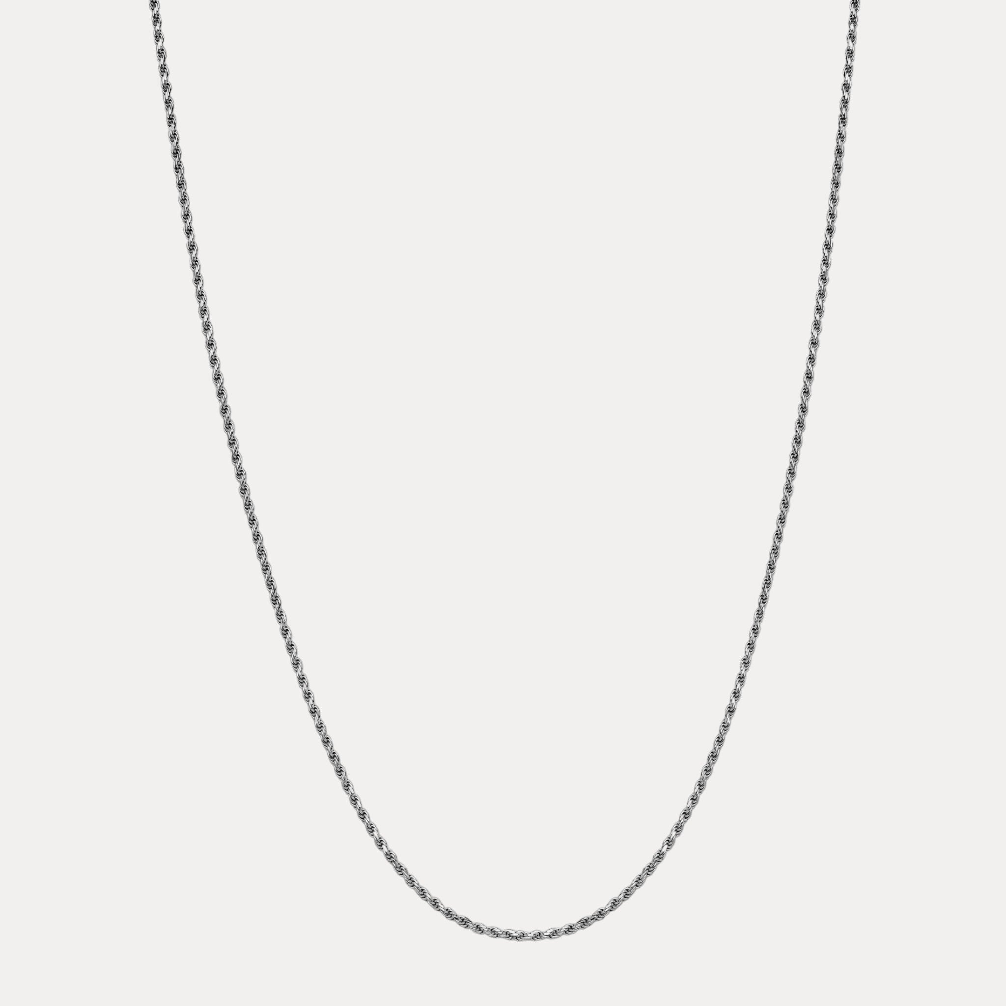 925 Sterling Silver 3mm Diamond Cut Rope Chain Necklace