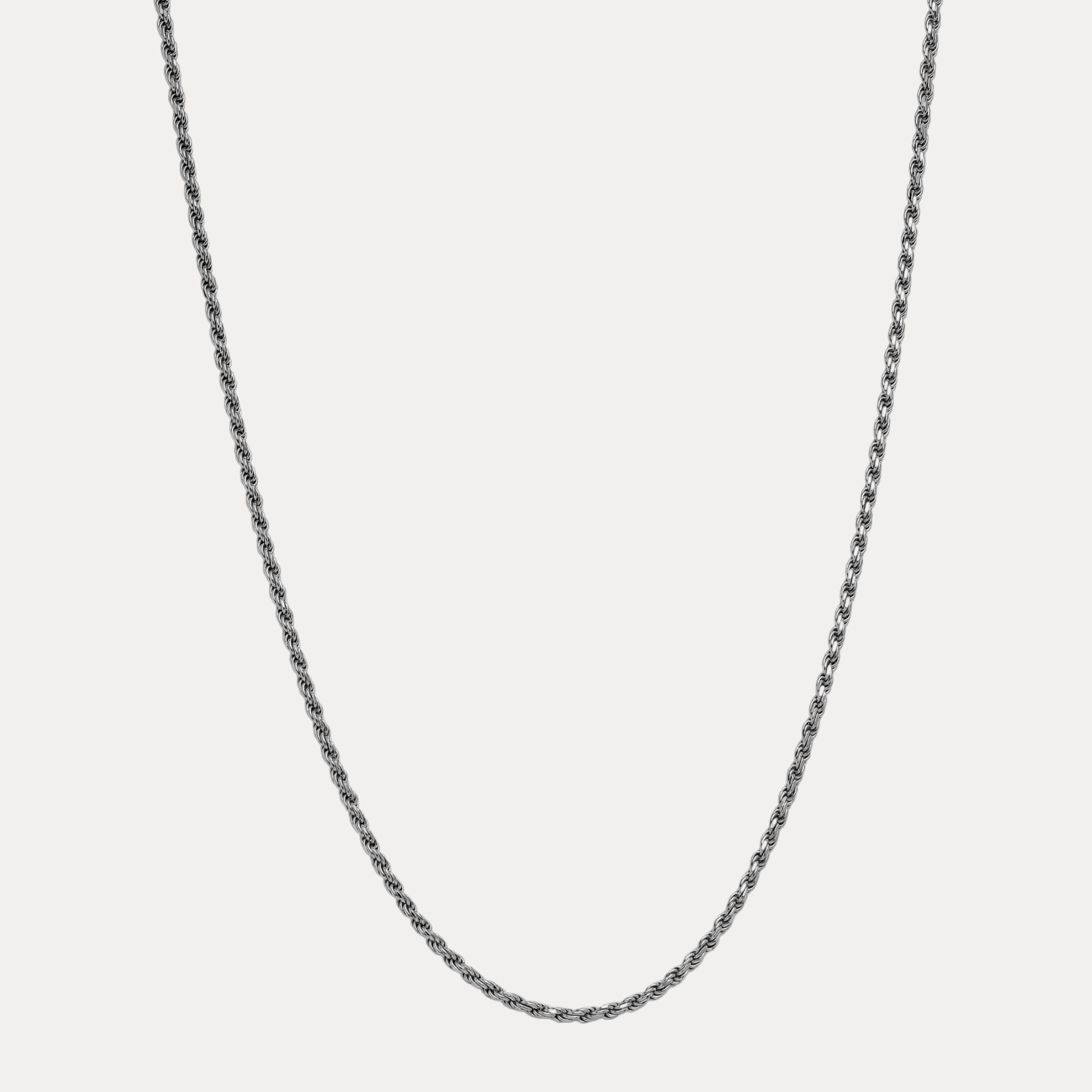 925 Sterling Silver 4mm Diamond Cut Rope Chain Necklace