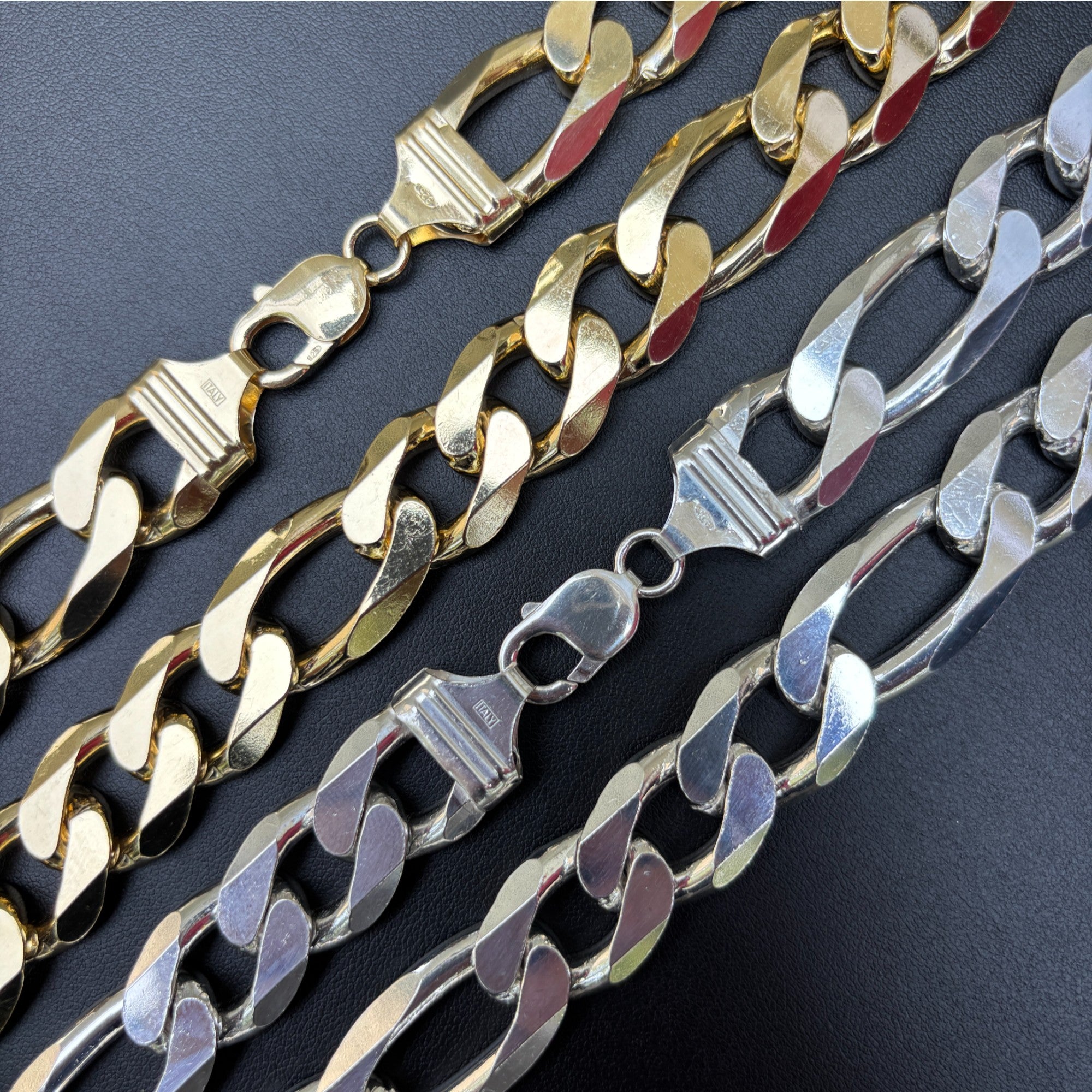 925 Sterling Silver 16mm Figaro Chain Necklace