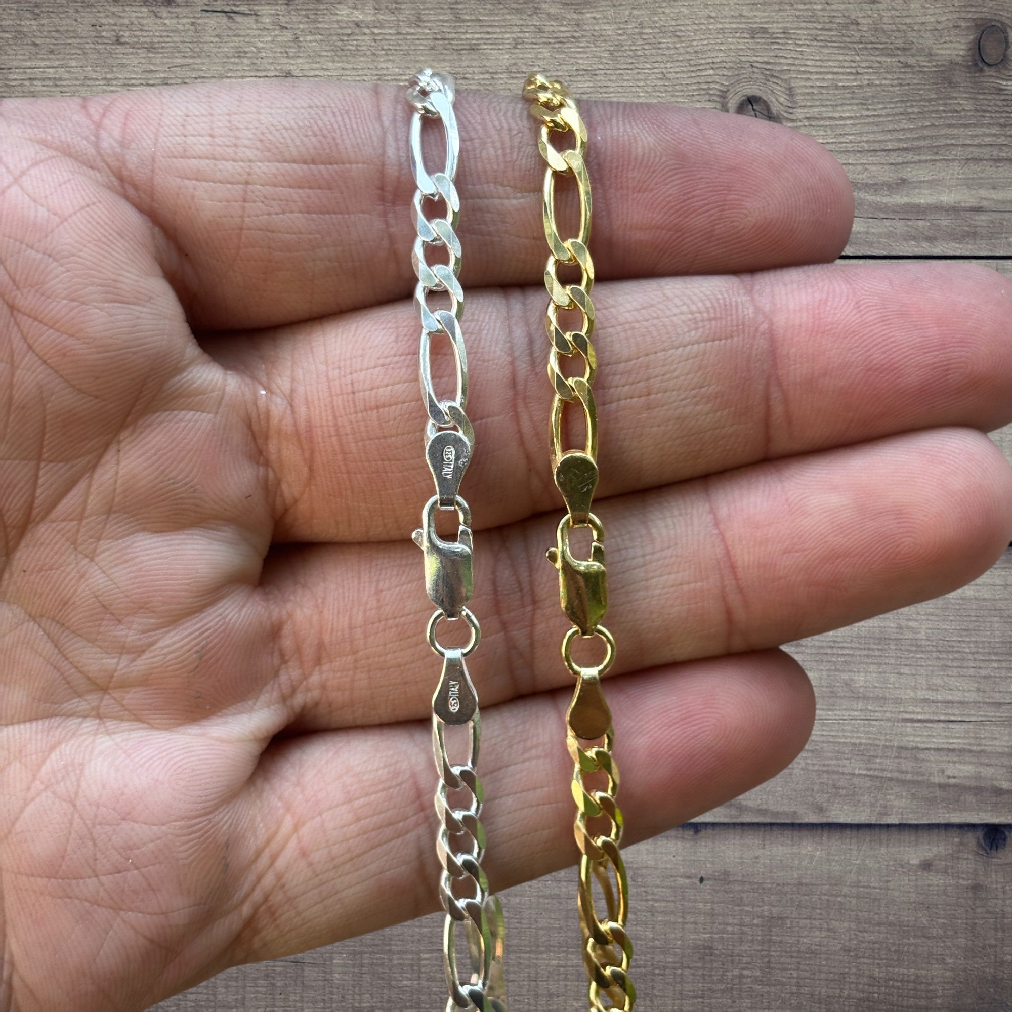 925 Sterling Silver 5mm Figaro Chain Necklace