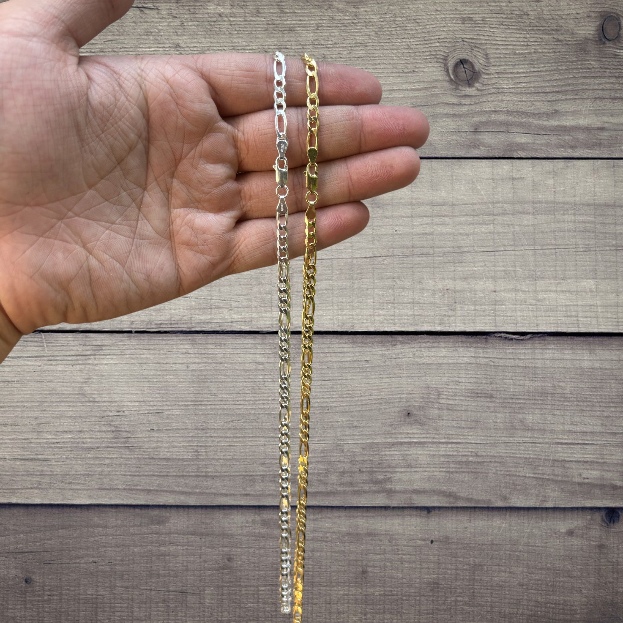 925 Sterling Silver 5mm Figaro Chain Necklace