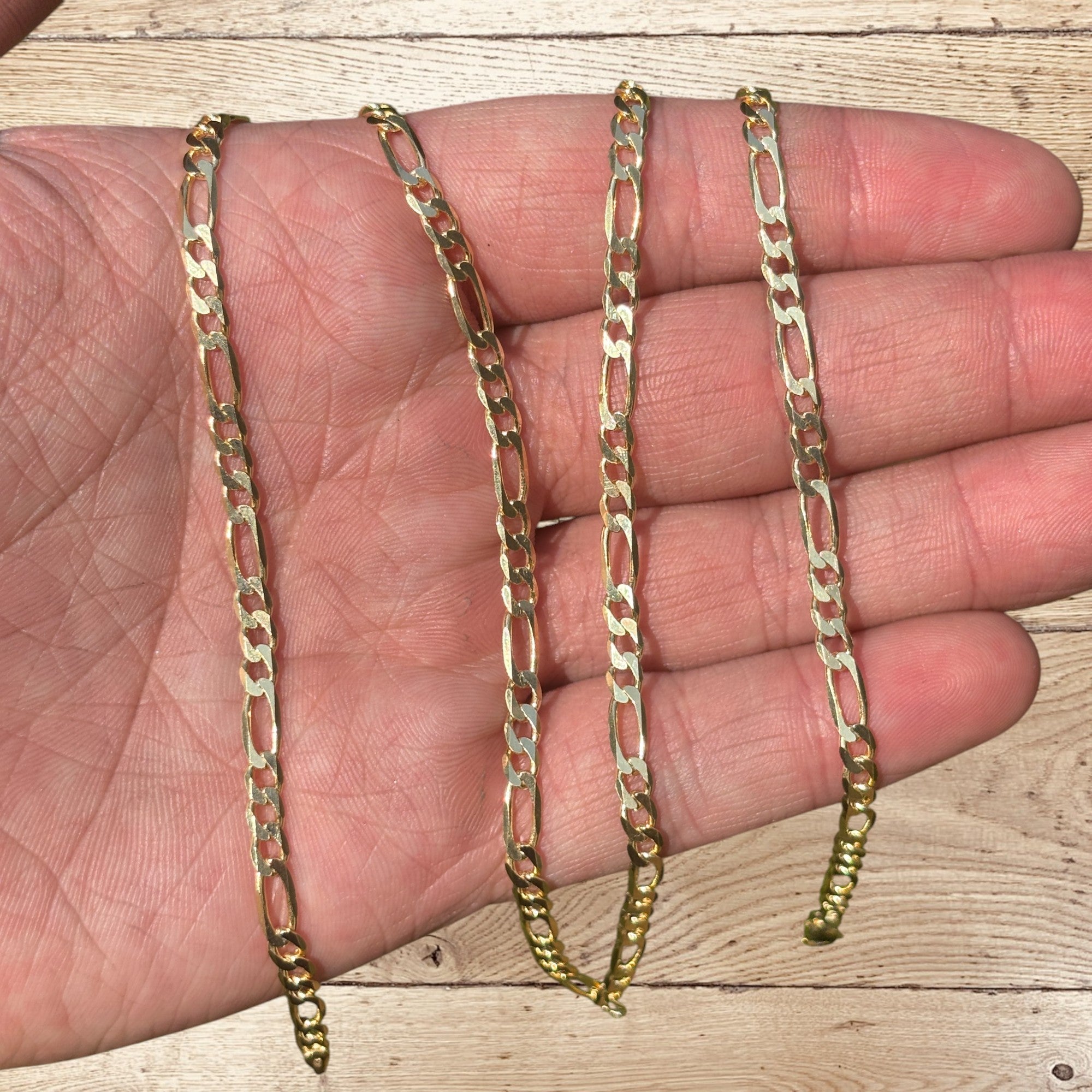 925 Sterling Silver 4mm Figaro Chain Necklace