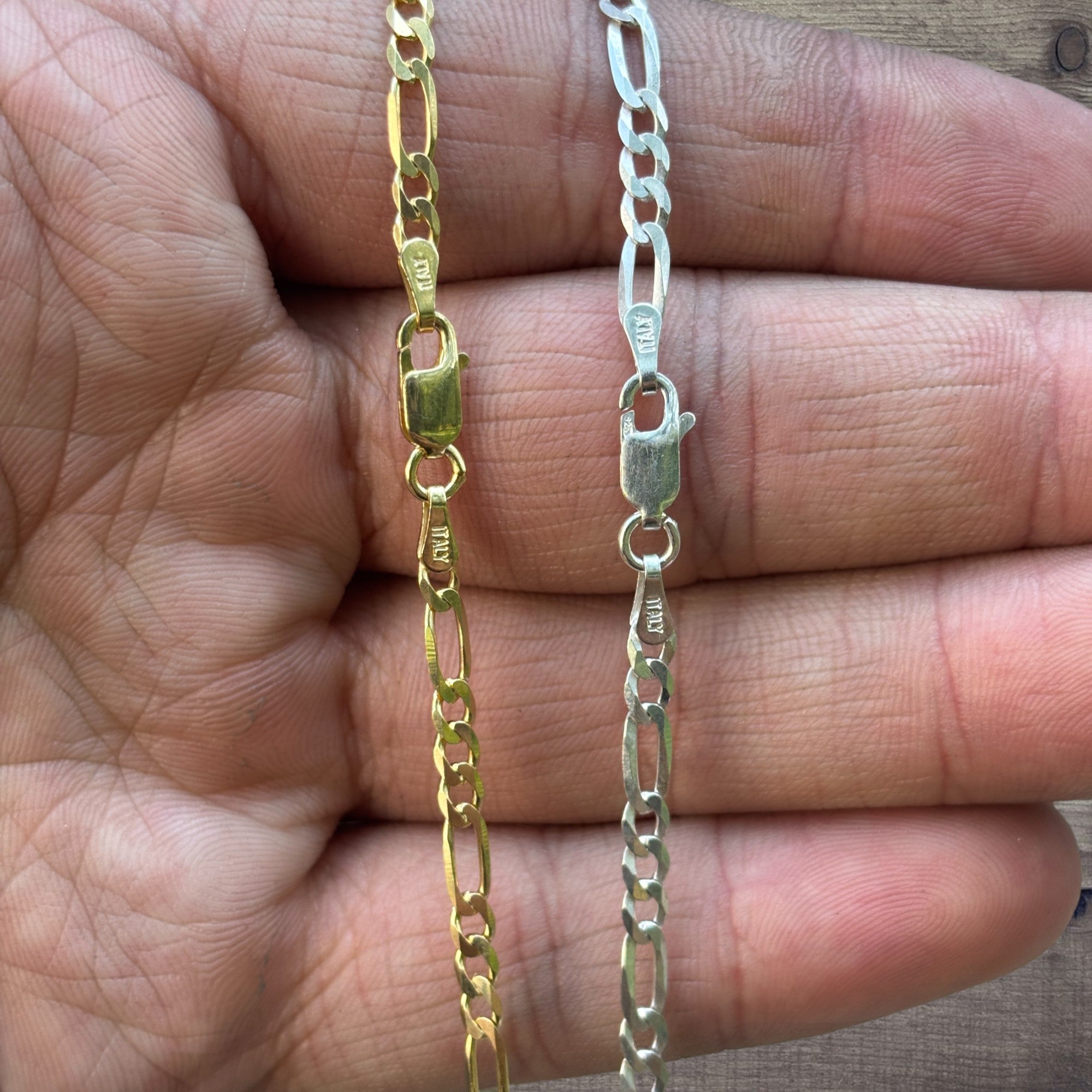 925 Sterling Silver 3.5mm Figaro Chain Necklace