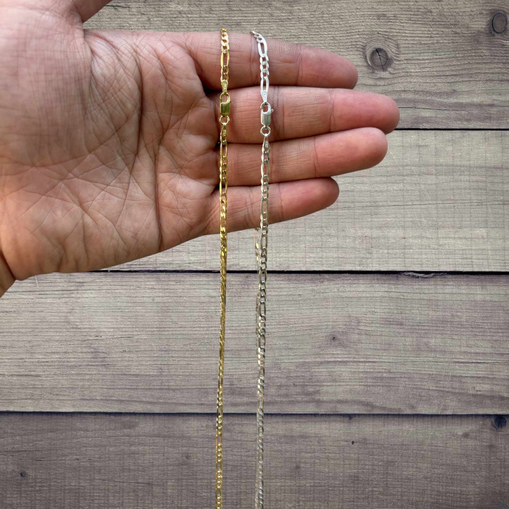 925 Sterling Silver 3.5mm Figaro Chain Necklace