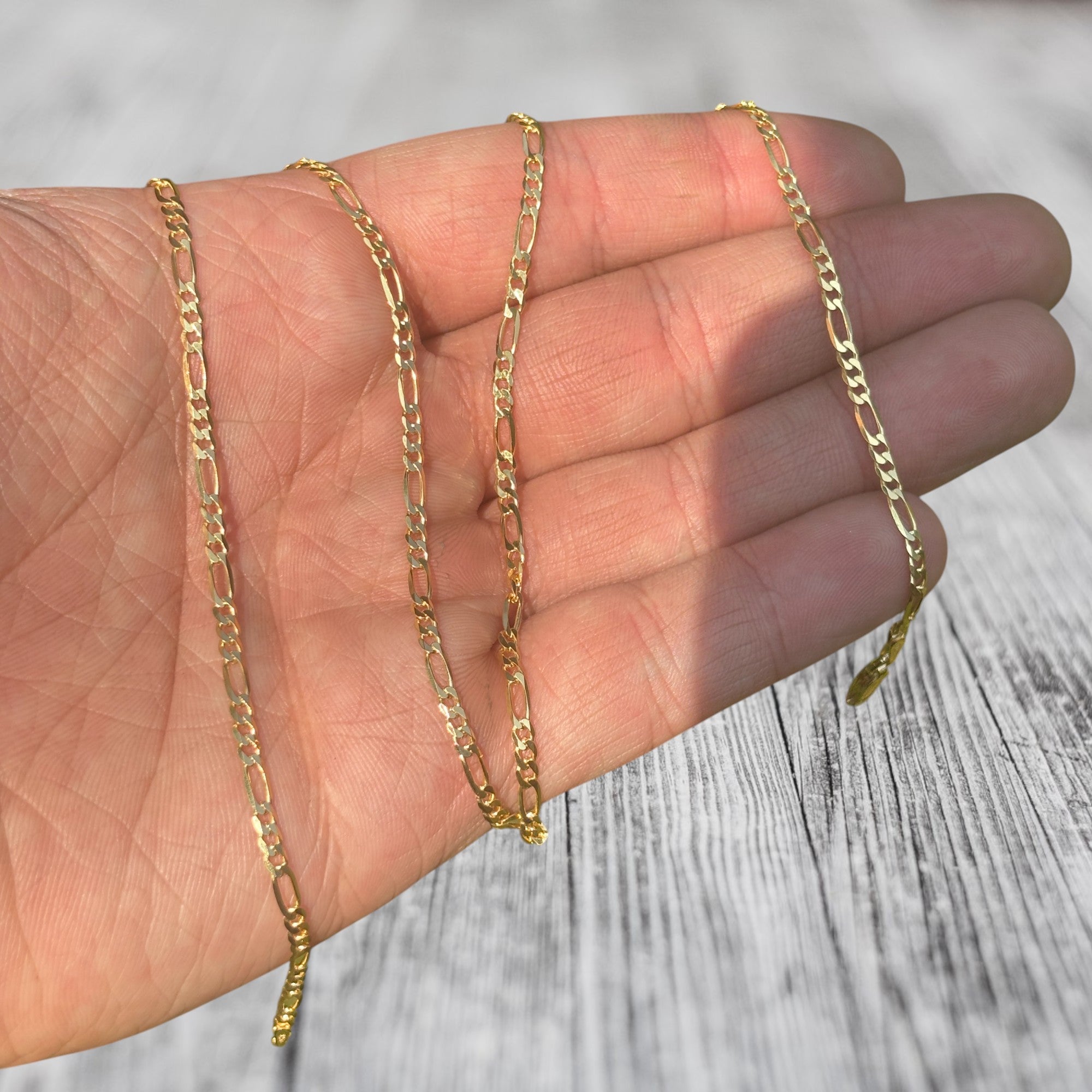 925 Sterling Silver 2.5mm Figaro Chain Necklace