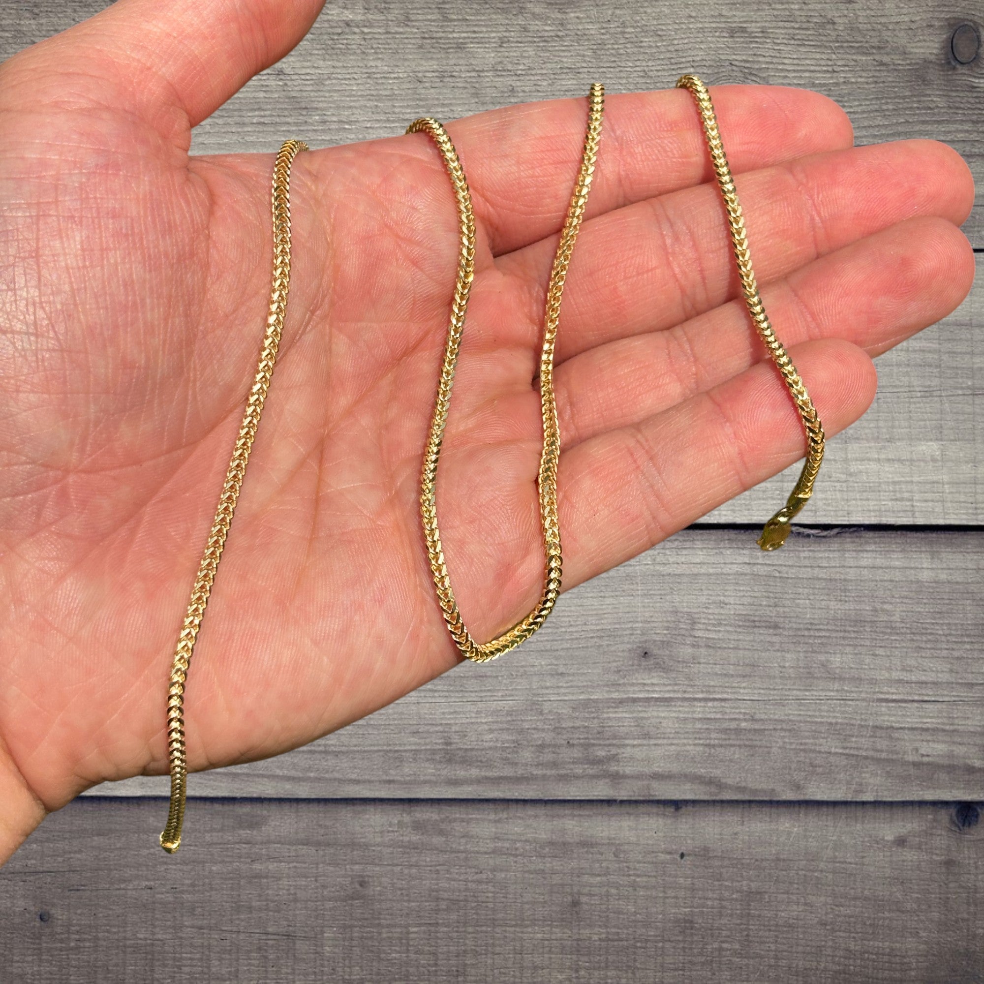 925 Sterling Silver 2mm Franco Chain Necklace