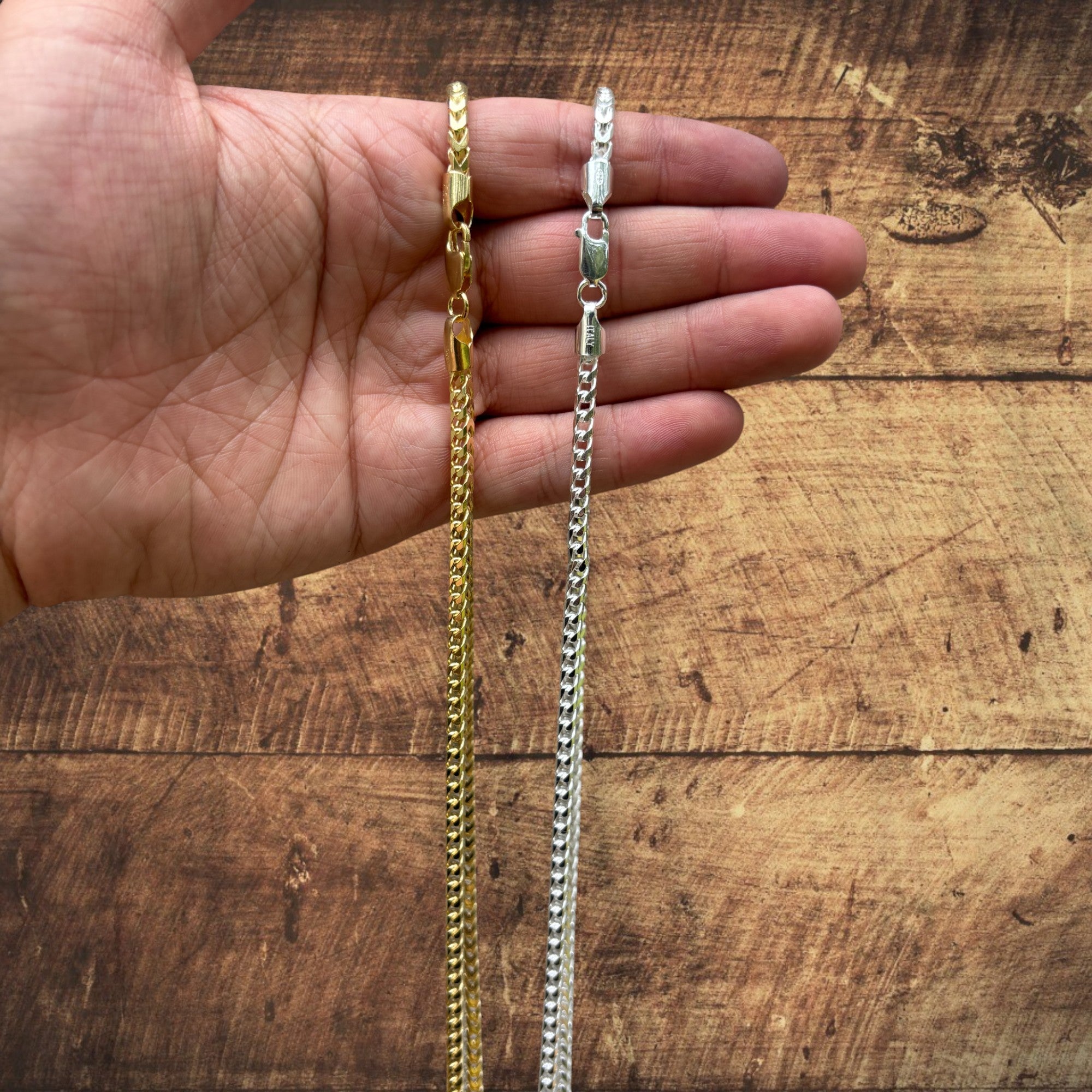 925 Sterling Silver 4mm Franco Chain Necklace