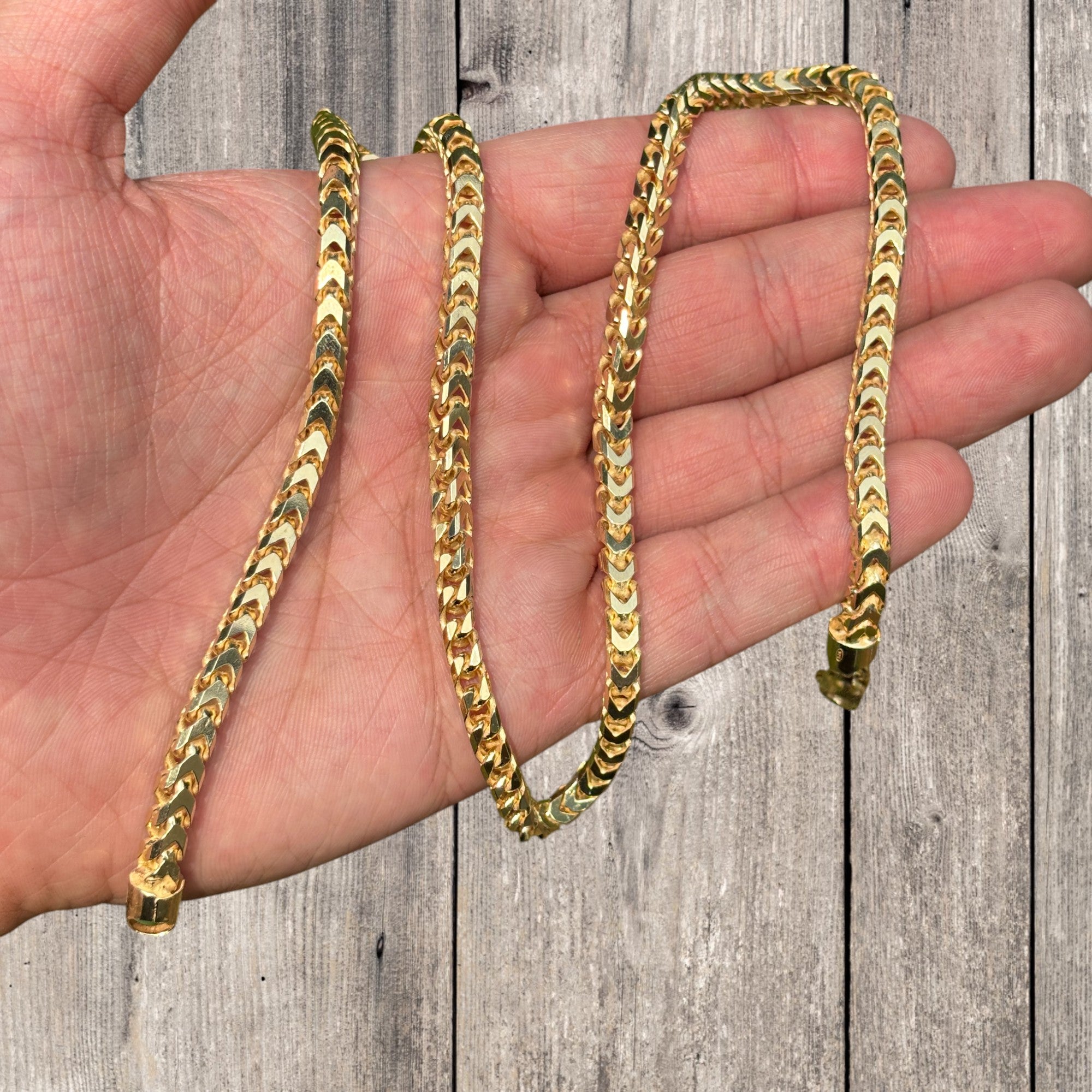 925 Sterling Silver 5mm Franco Chain Necklace