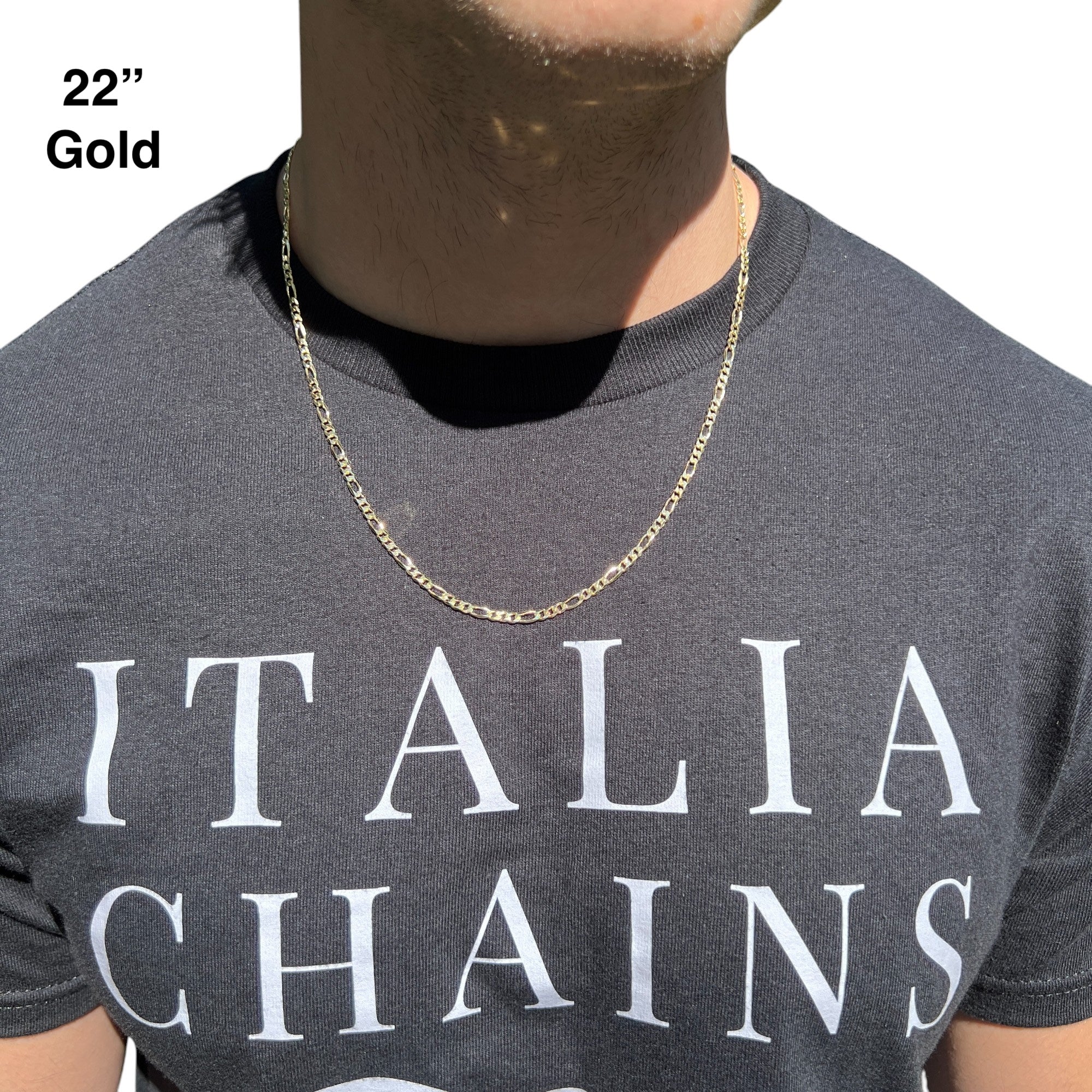 925 Sterling Silver 3.5mm Figaro Chain Necklace