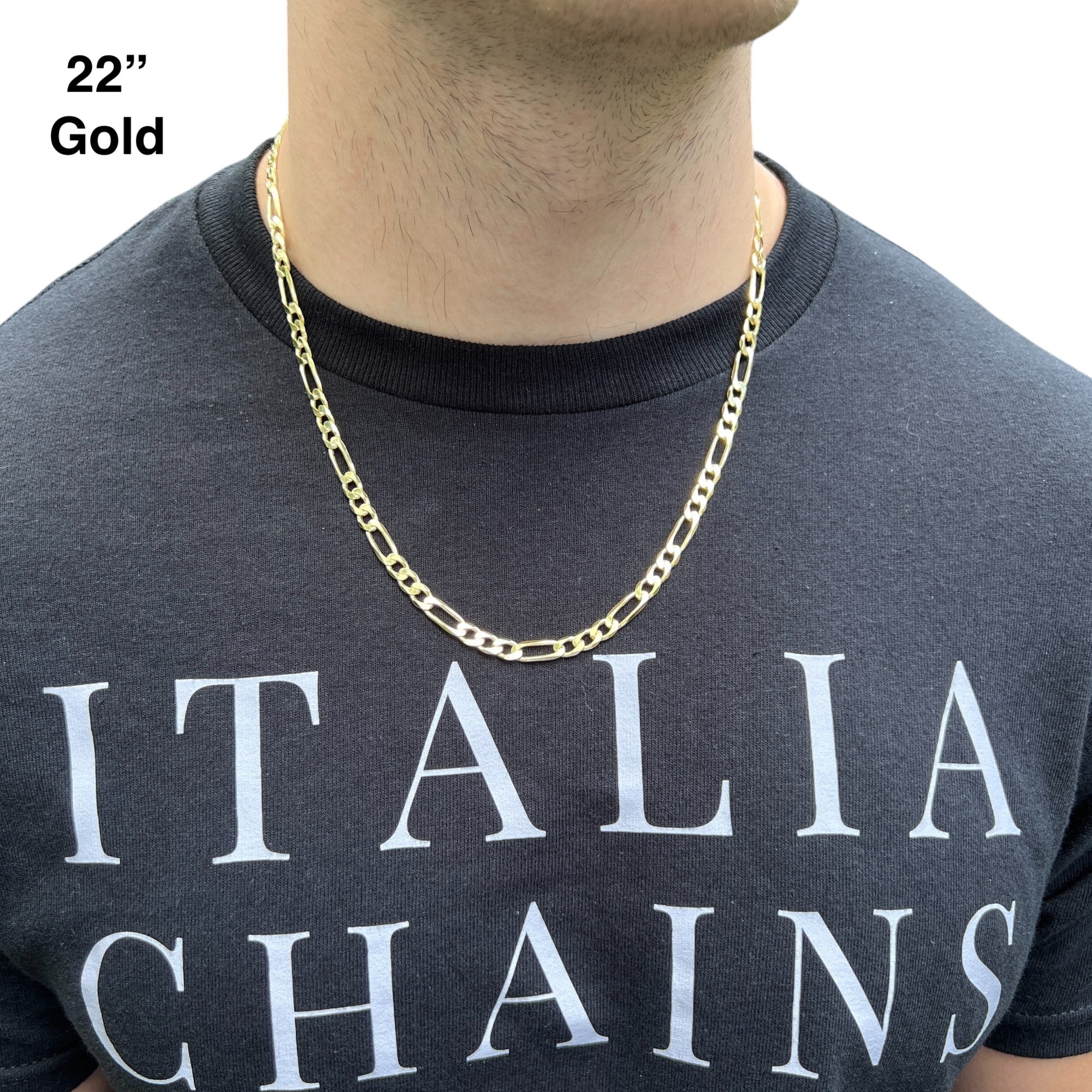 925 Sterling Silver 6mm Figaro Chain Necklace