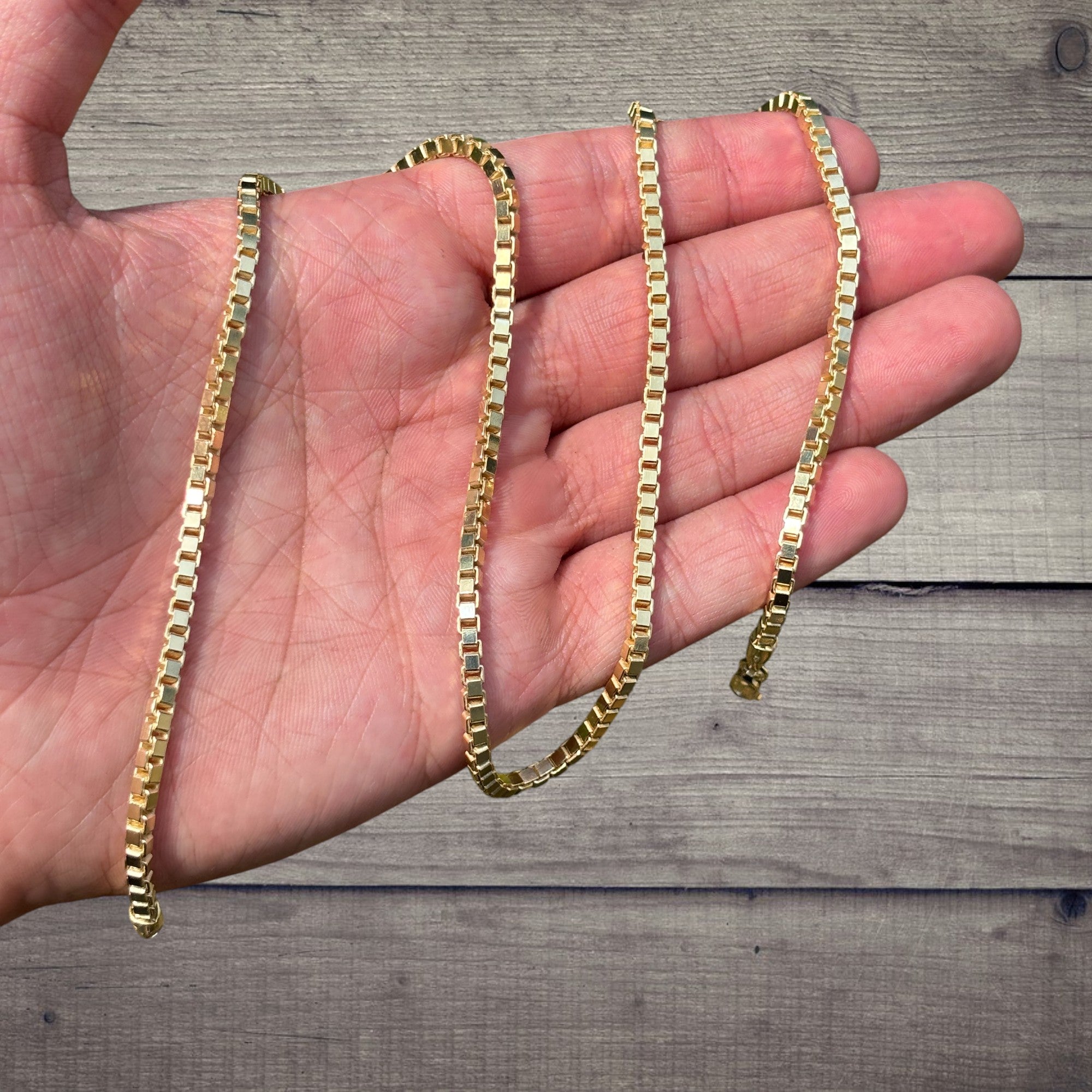 925 Sterling Silver 3mm Box Chain Necklace