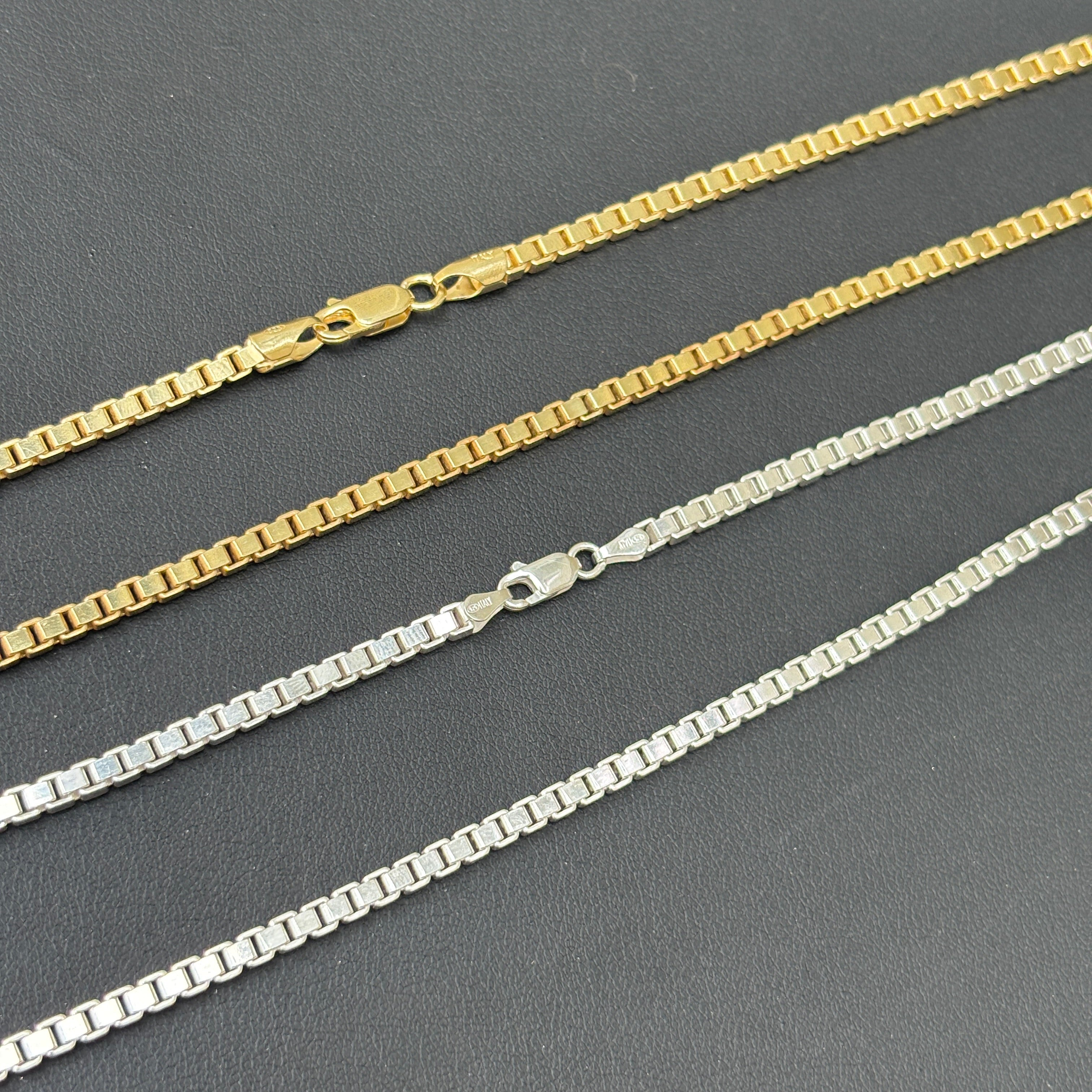 925 Sterling Silver 3mm Box Chain Necklace