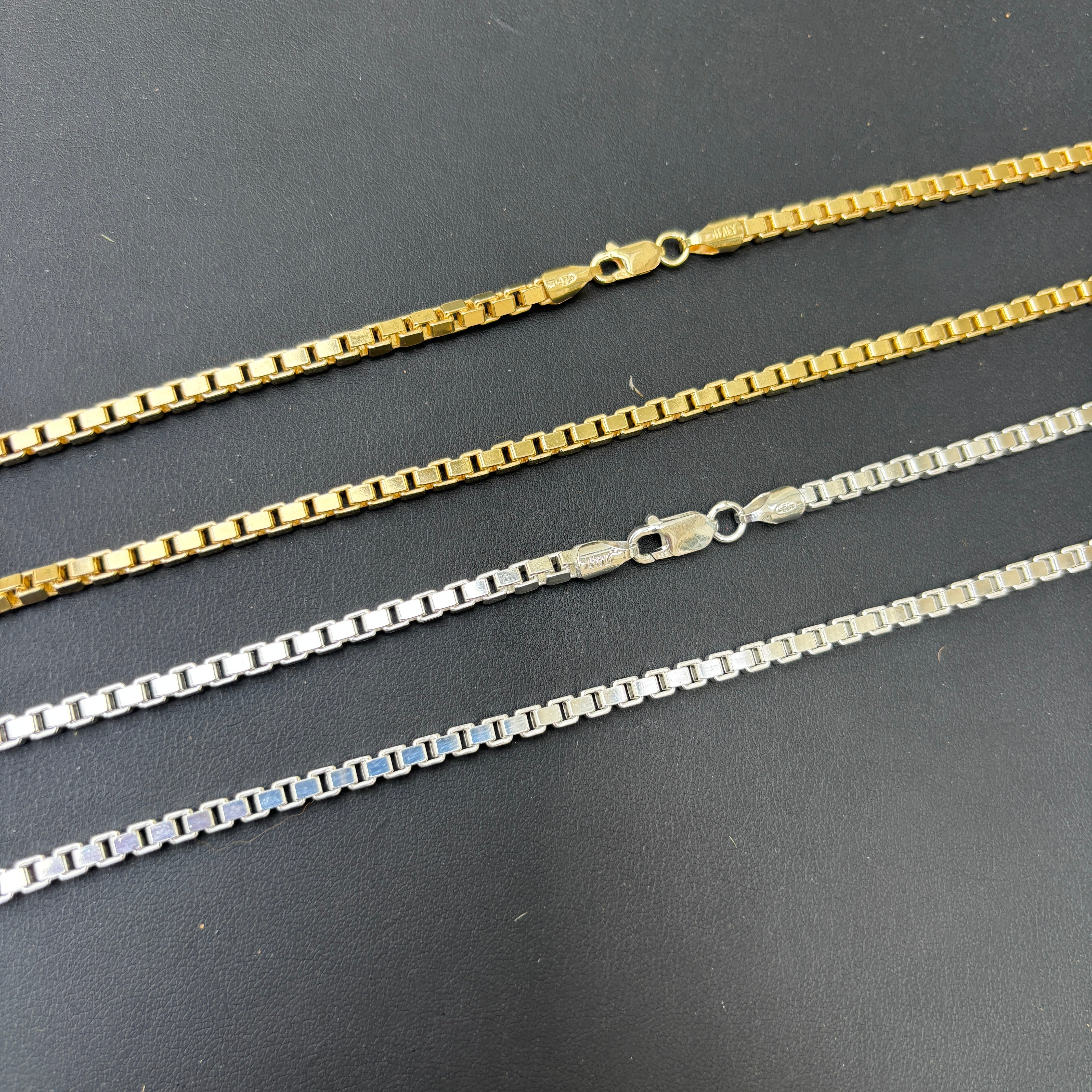 925 Sterling Silver 4mm Box Chain Necklace