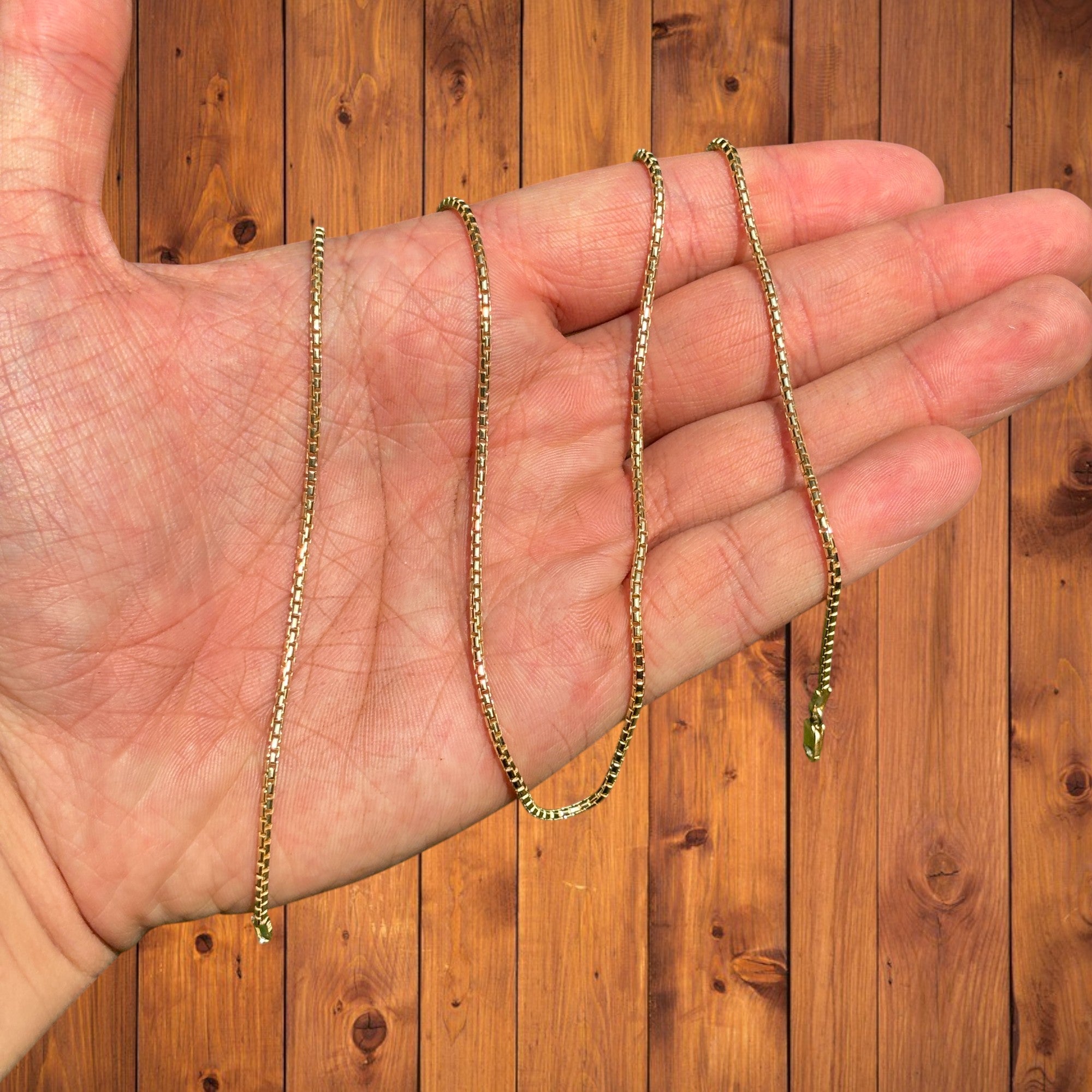 925 Sterling Silver 2mm Rounded Box Chain Necklace