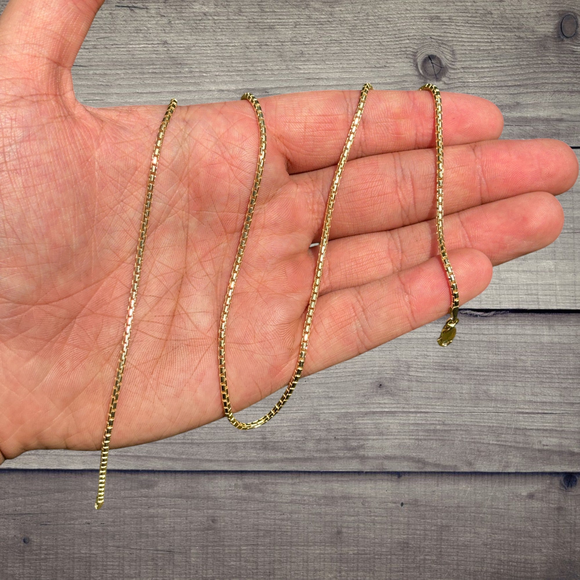 925 Sterling Silver 1.8mm Rounded Box Chain Necklace