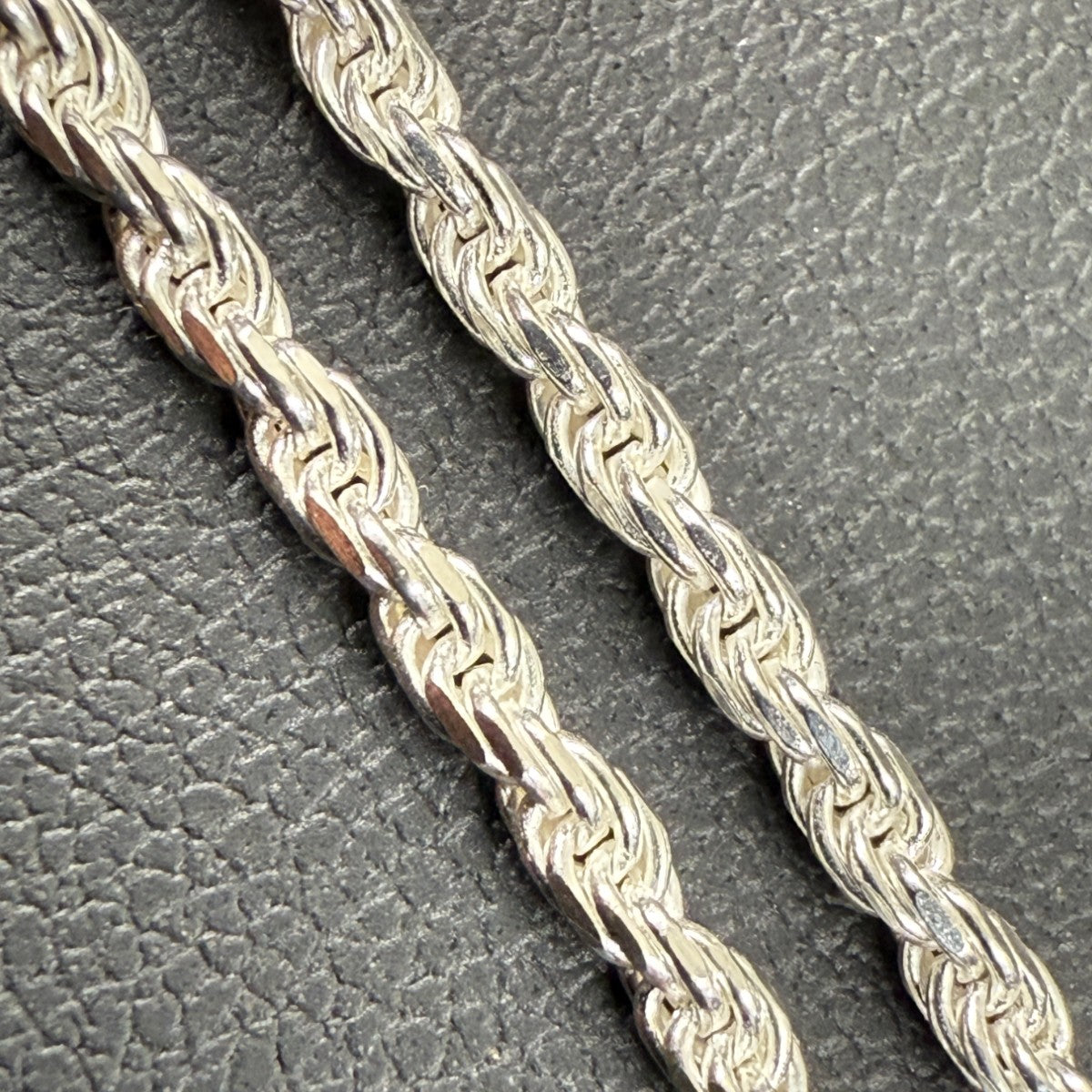 925 Sterling Silver 1.8mm Diamond Cut Rope Chain Necklace