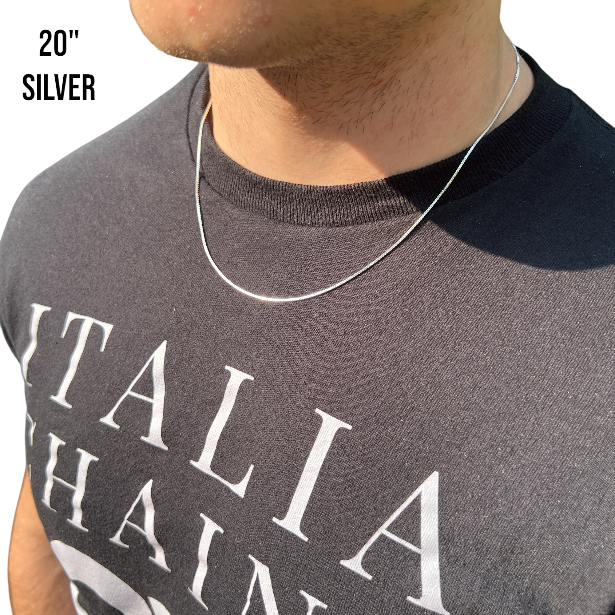 925 Sterling Silver 1mm Box Chain Necklace