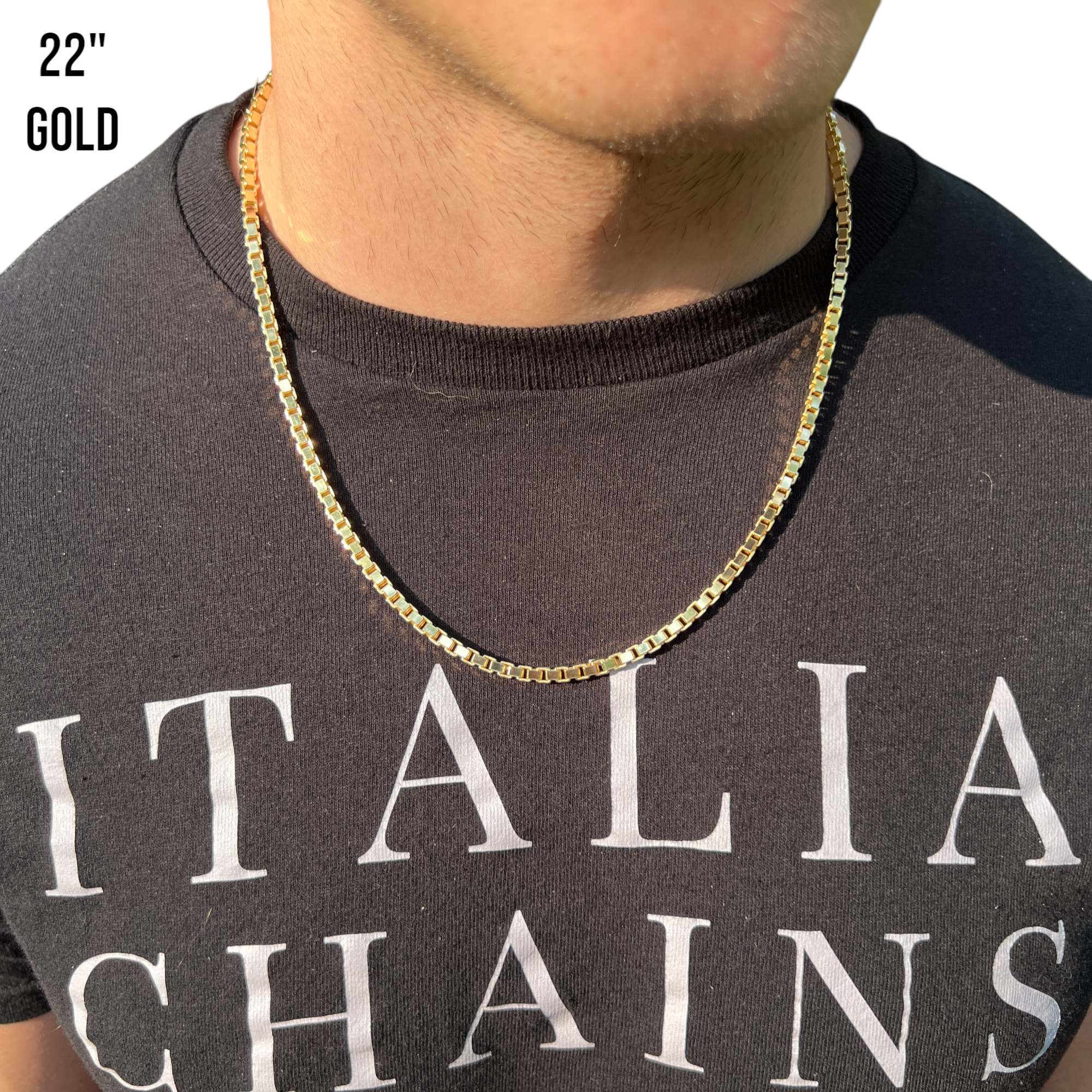 925 Sterling Silver 4mm Box Chain Necklace