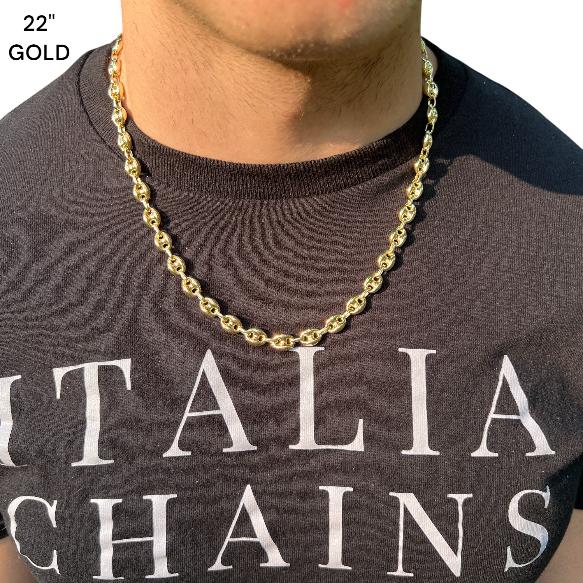 925 Sterling Silver 12mm Puffed Gucci Chain Necklace