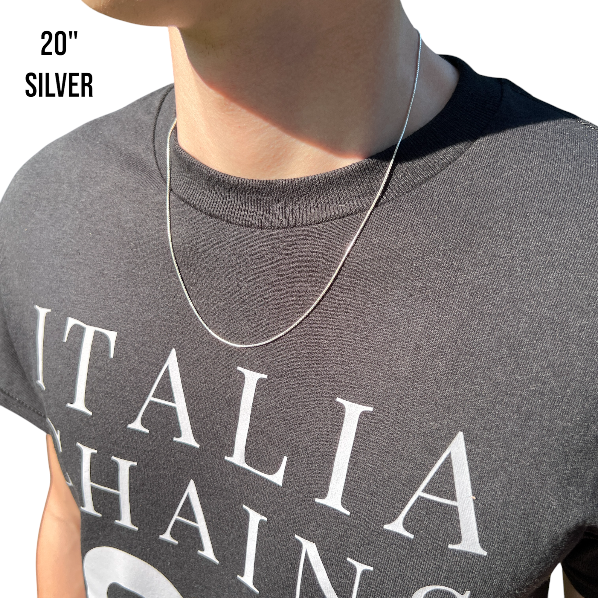 925 Sterling Silver 1mm Rounded Box Chain Necklace