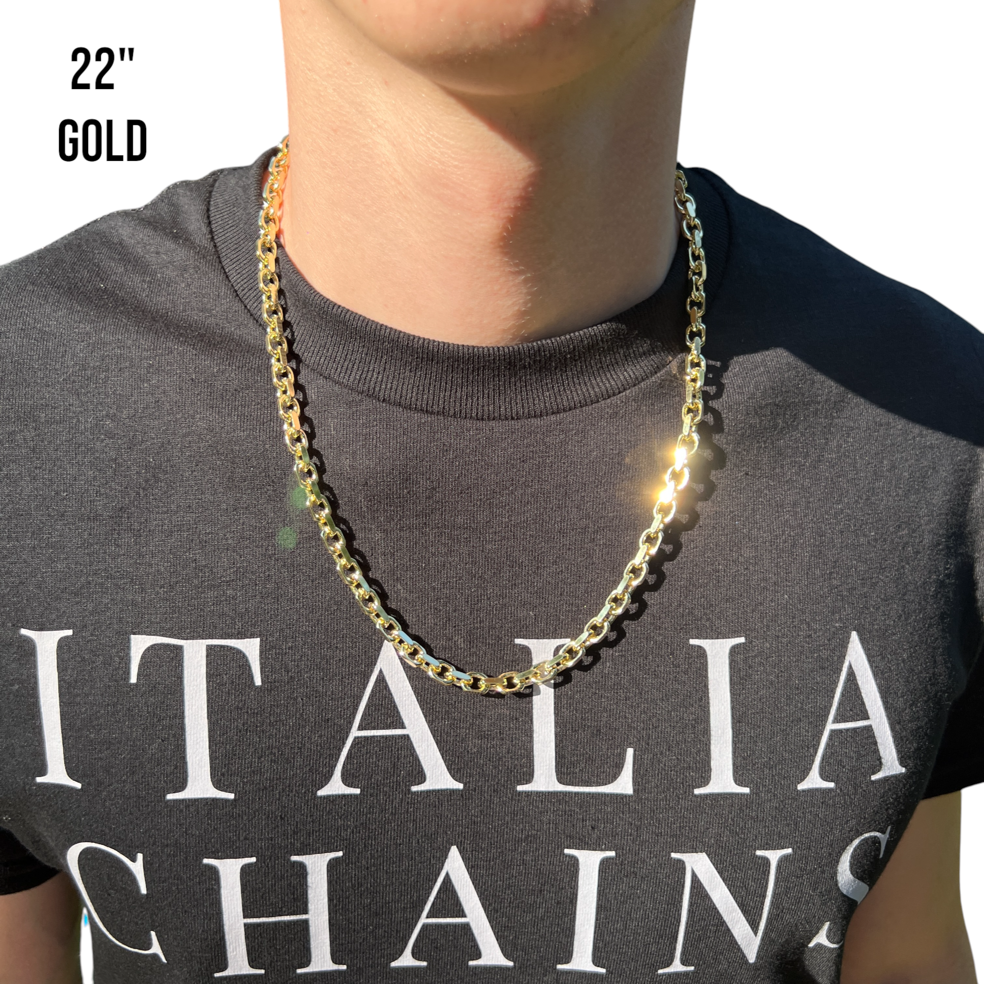 925 Sterling Silver 6mm Anchor Cable Chain Necklace