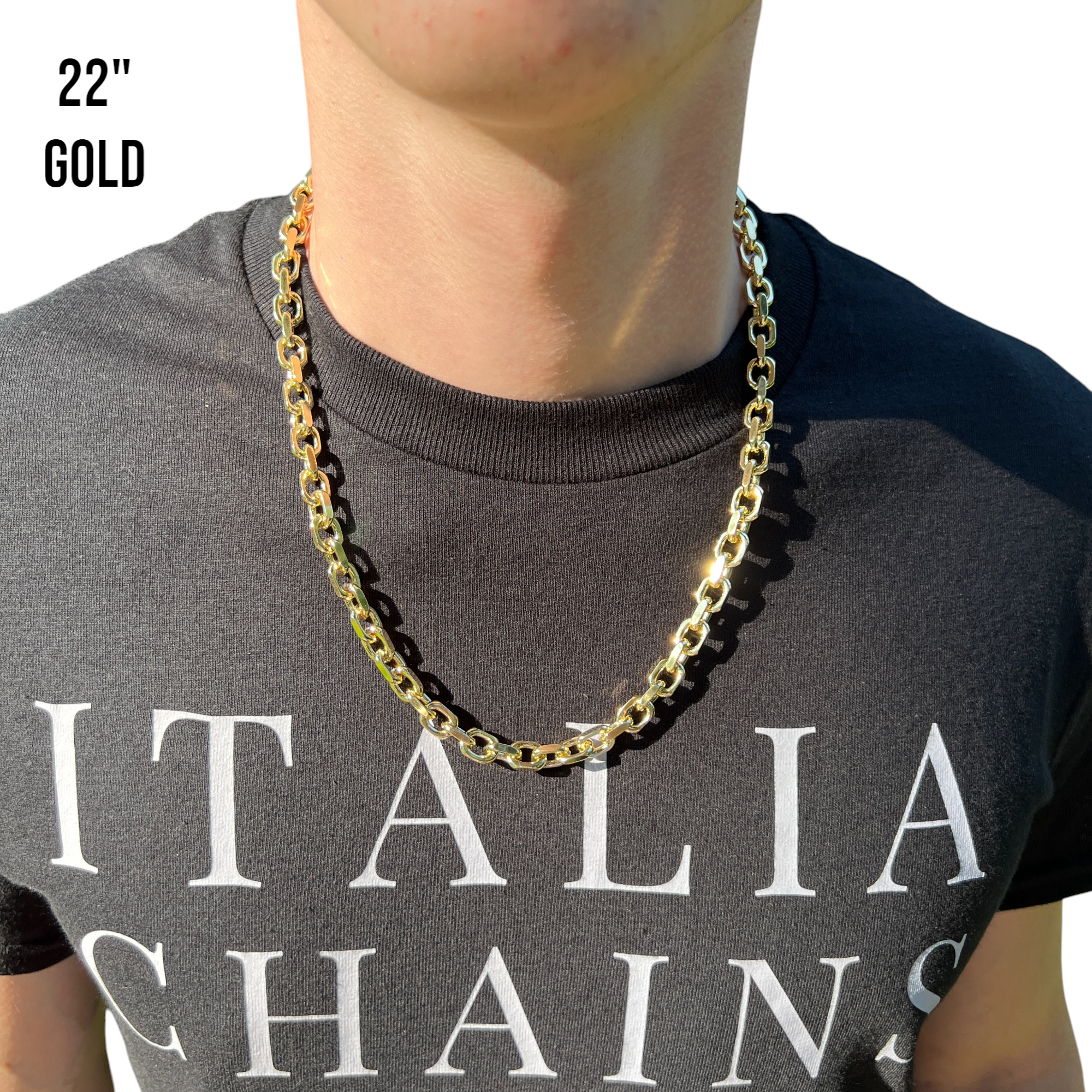 925 Sterling Silver 8mm Anchor Cable Chain Necklace