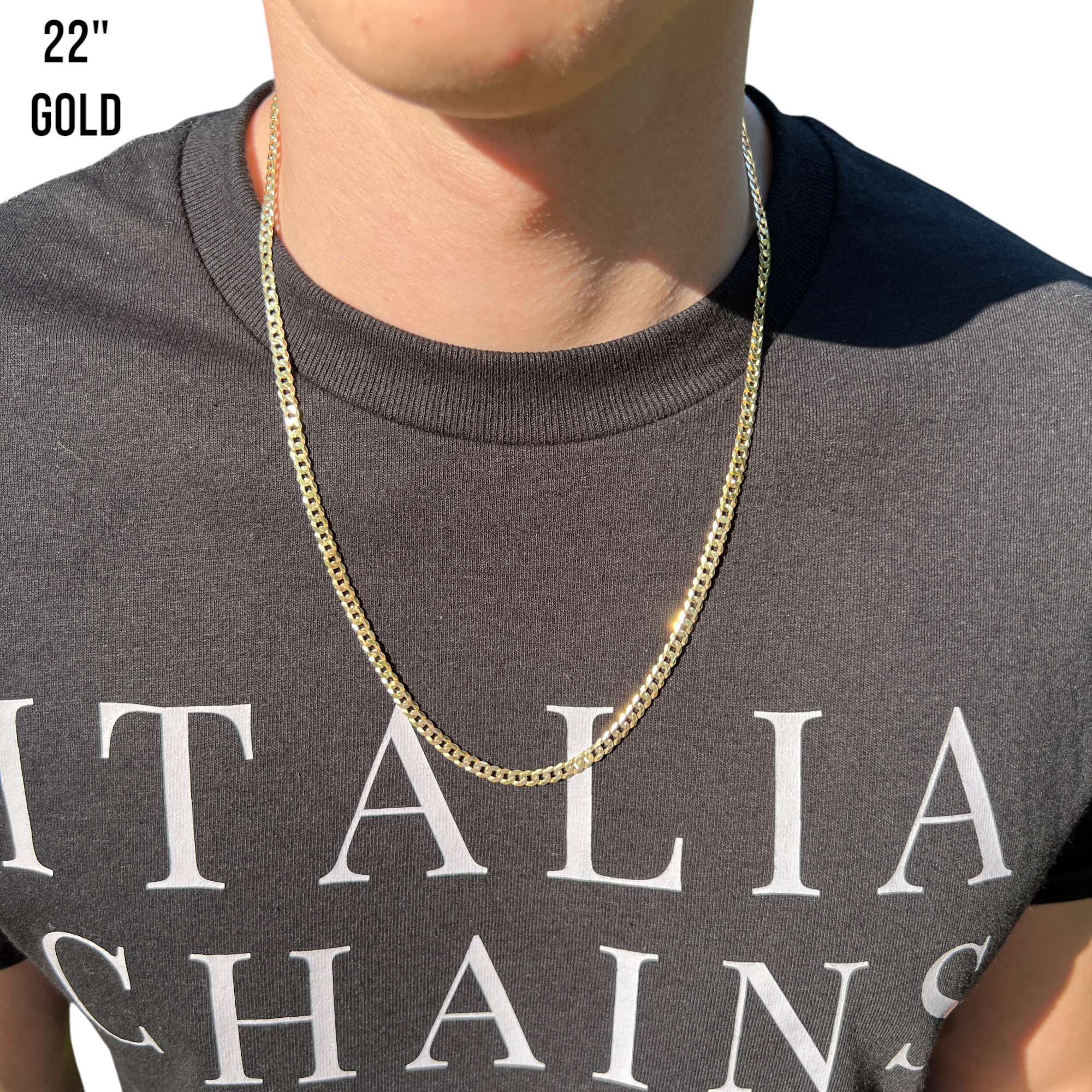 925 Sterling Silver 4mm Flat Curb Cuban Chain Necklace