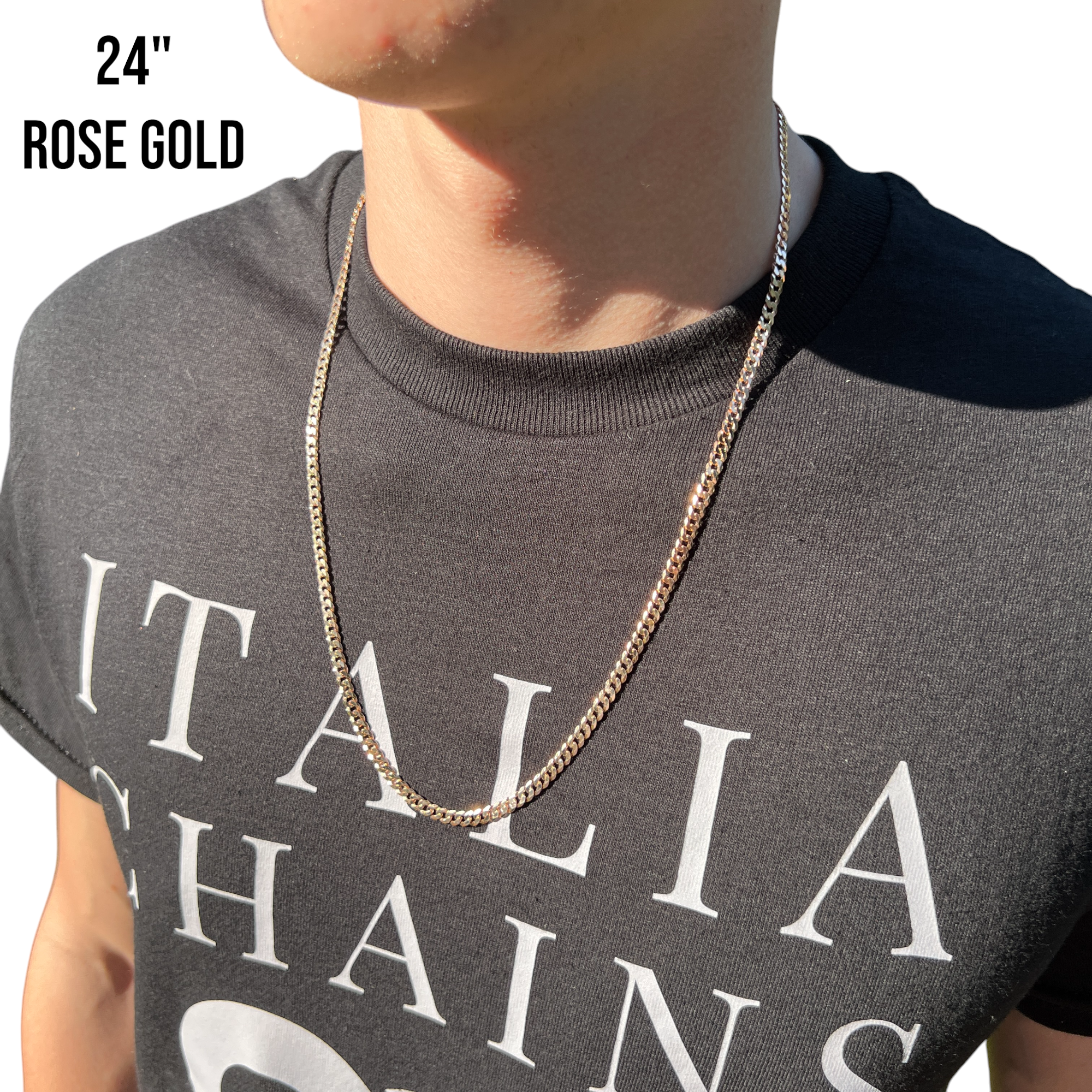 925 Sterling Silver 4mm Flat Curb Cuban Chain Necklace