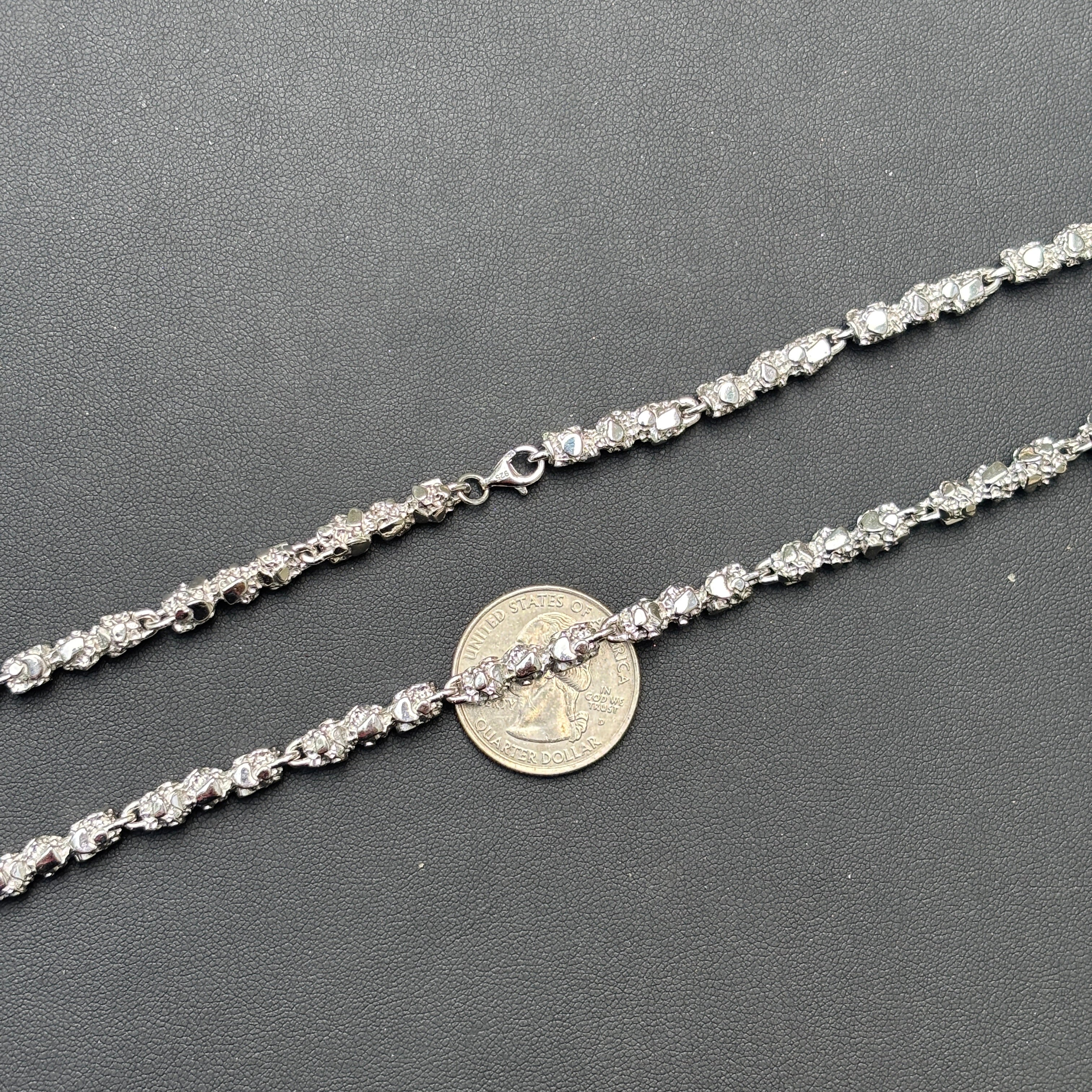 925 Sterling Silver 5mm Nugget Chain Necklace