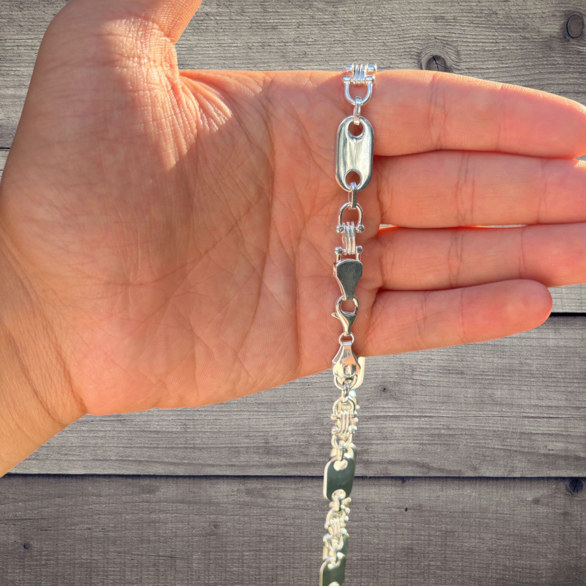 925 Sterling Silver 10mm Ferragamo Mariner Chain Necklace