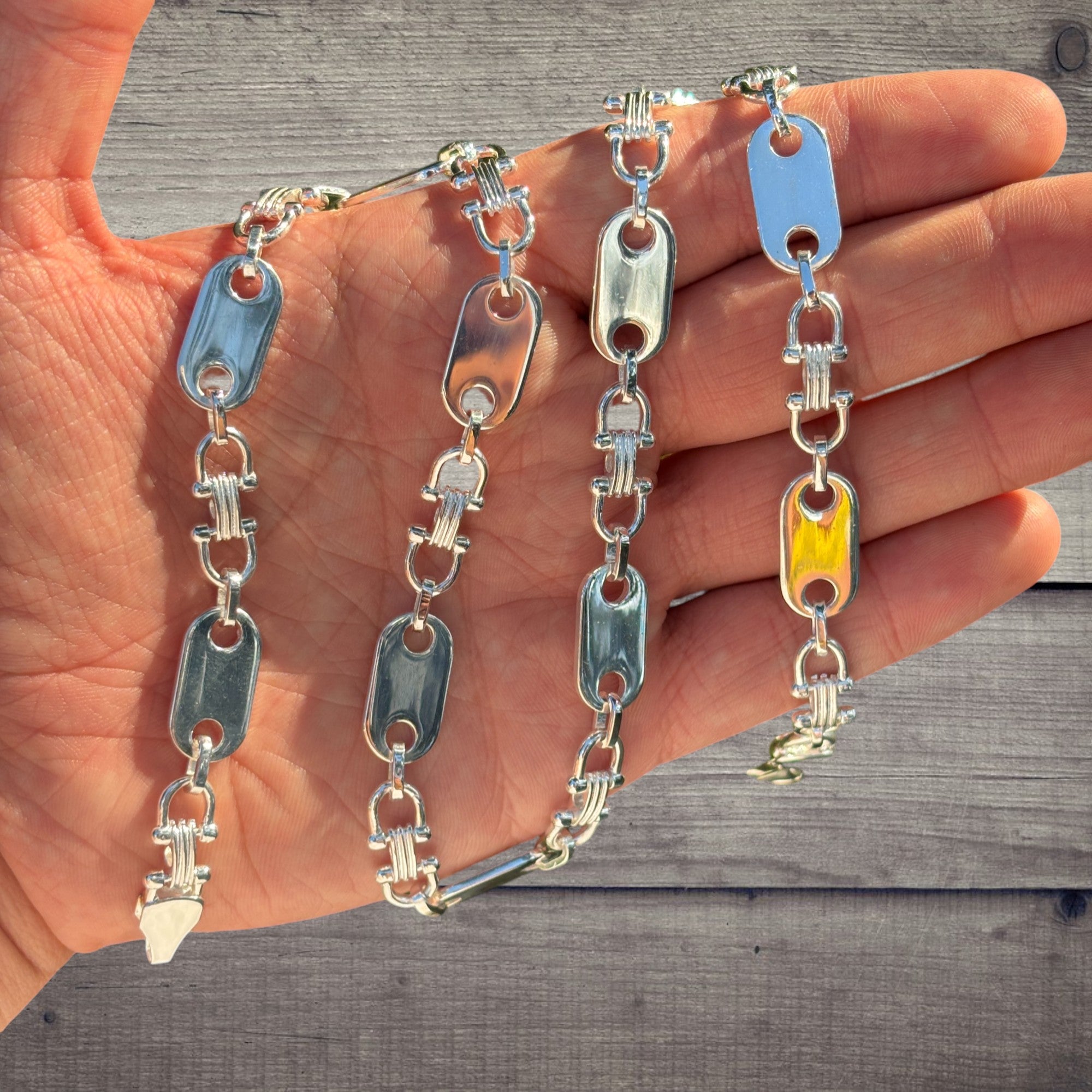 925 Sterling Silver 10mm Ferragamo Mariner Chain Necklace